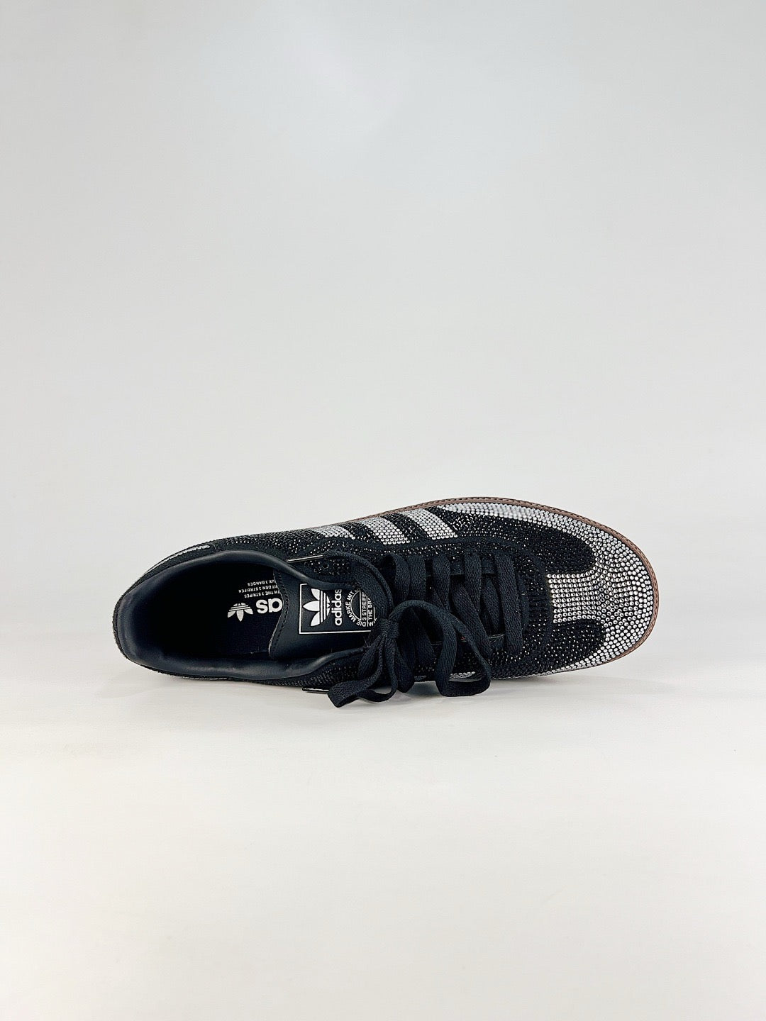 Adidas Samba Classic Leather Sneakers Vintage Streetwear Shoes Black lace upper with off-white stripes
