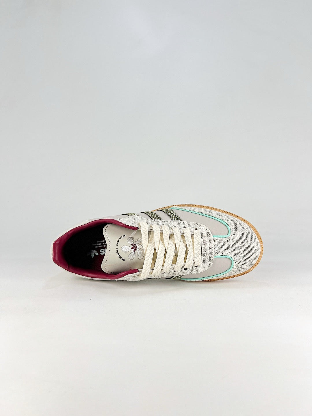 Adidas Samba Light Grey Burgundy Lining Sneakers Vintage Low Top Trainers Unisex
