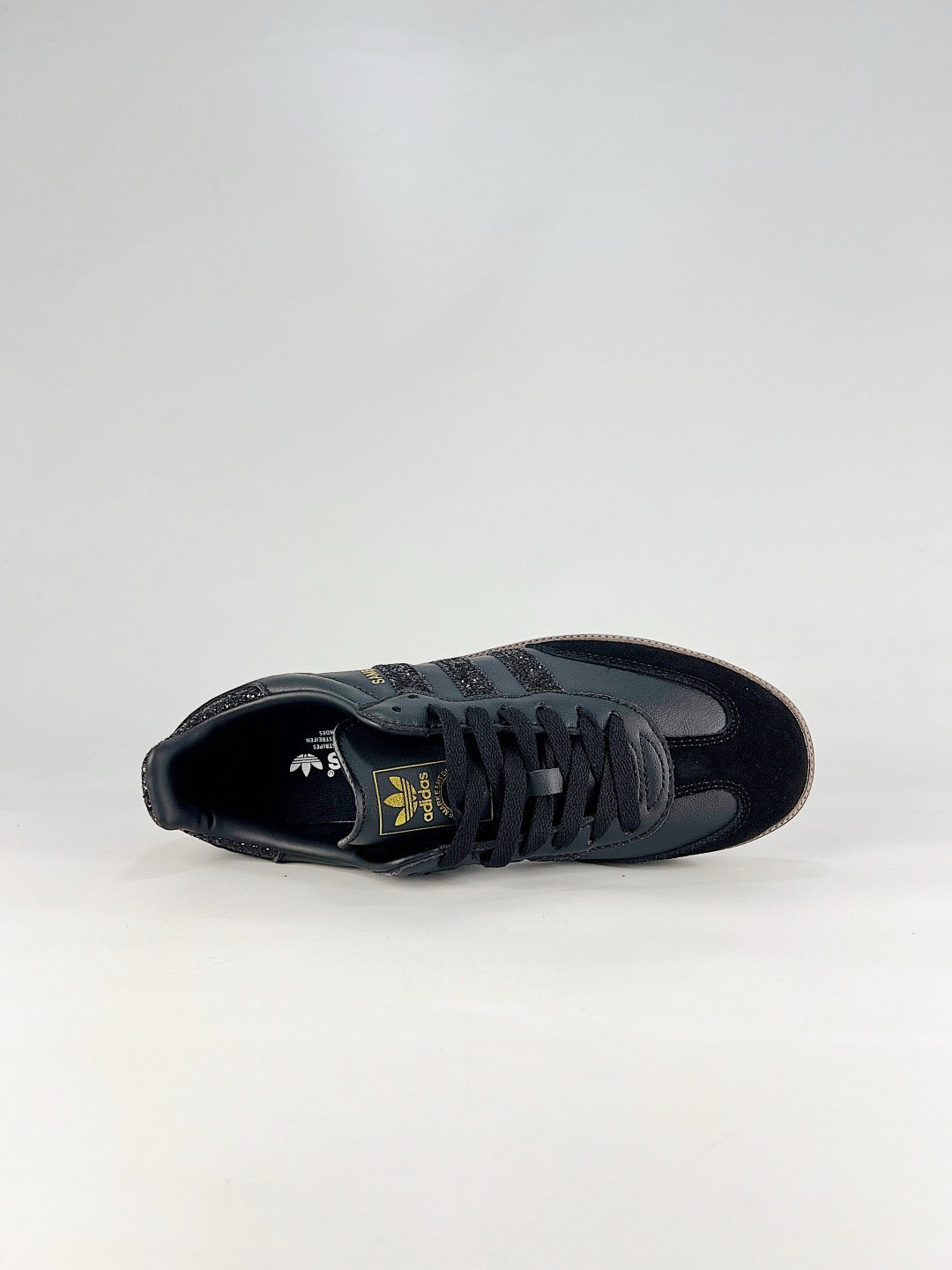 adidas Samba OG Black Glitter Stripes Sneakers, Unisex Retro Casual Shoes