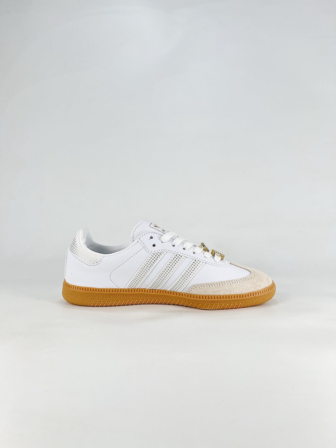 adidas Samba OG White Rhinestone Sneakers, Unisex Retro Casual Shoes