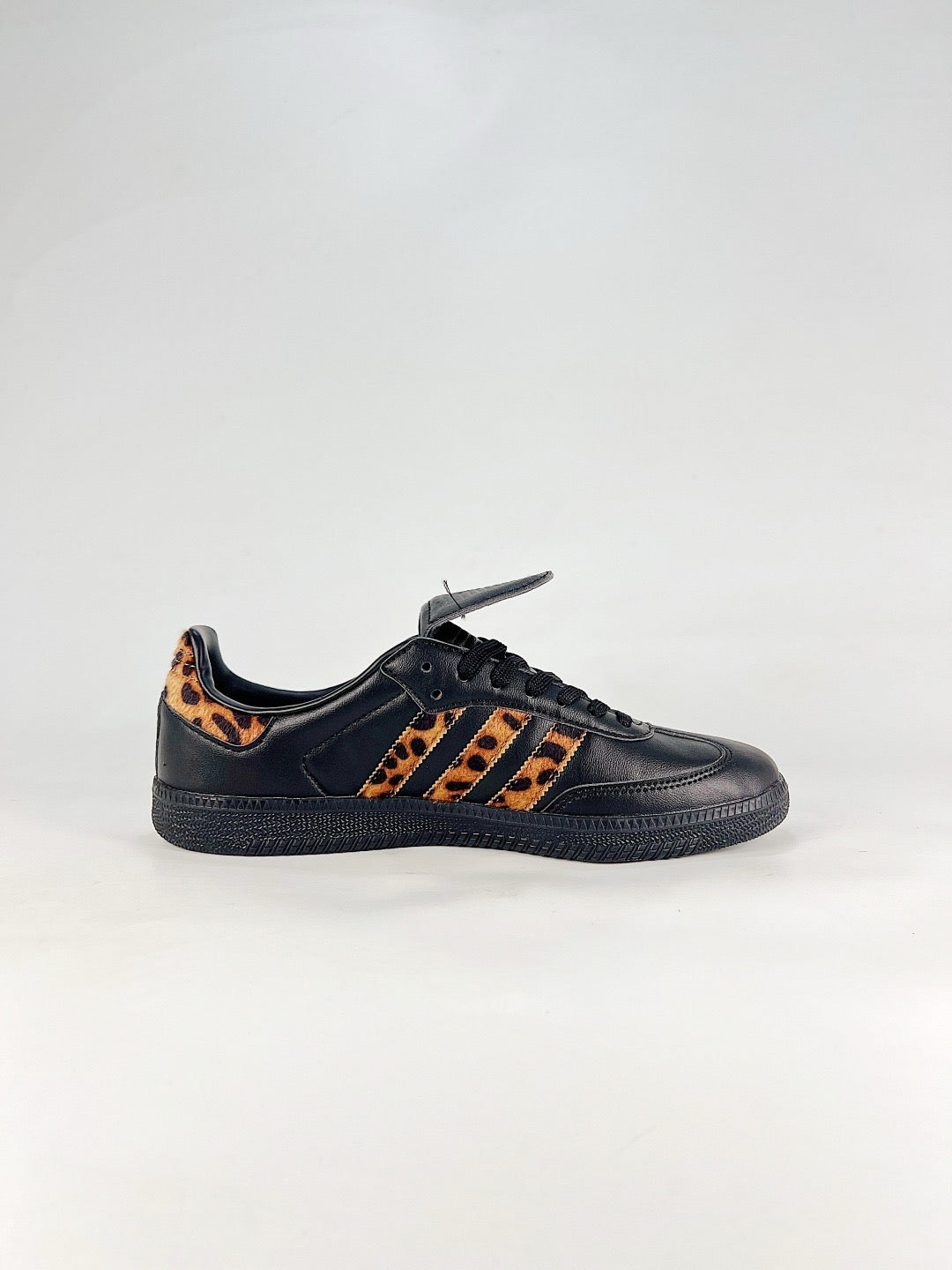 adidas Samba OG Black Leopard Fold Tongue Sneakers, Unisex Retro Casual Shoes