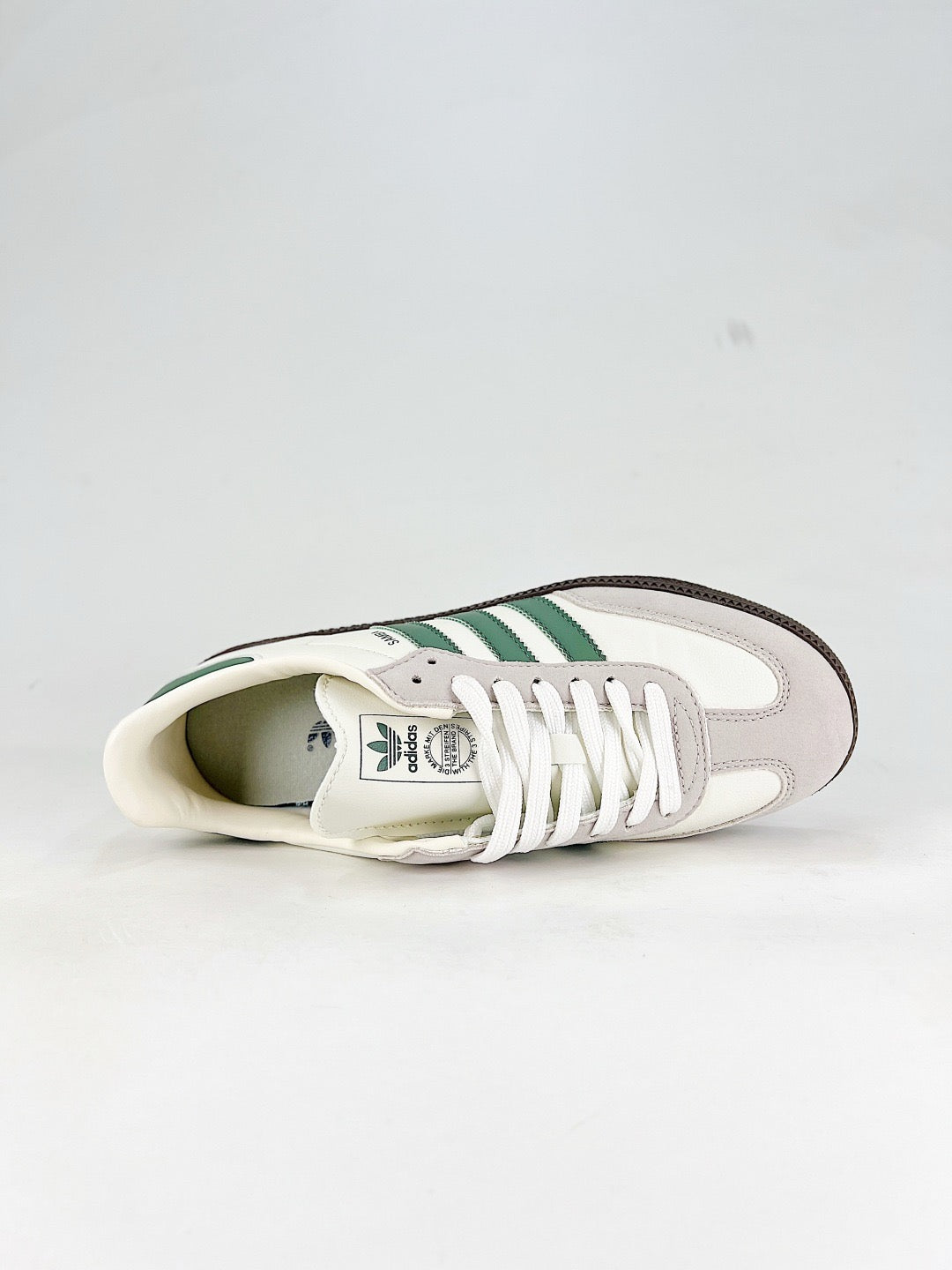 Adidas Samba Low Top Casual Sneakers Unisex Off White + Forest Green