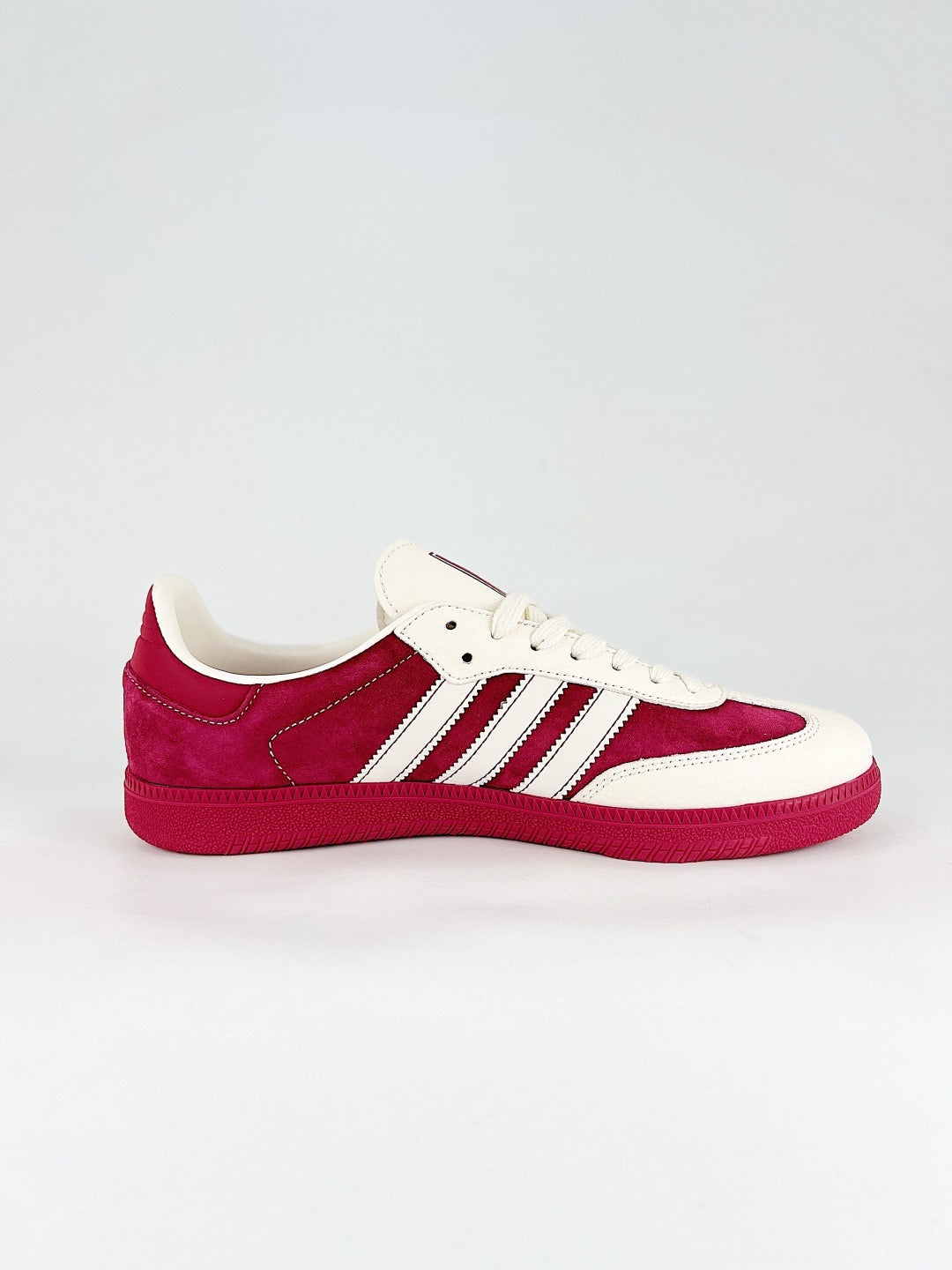 Adidas Samba Low Top Casual Sneakers Unisex Burgundy Suede Off White Stripes, 2026 Year of the Horse