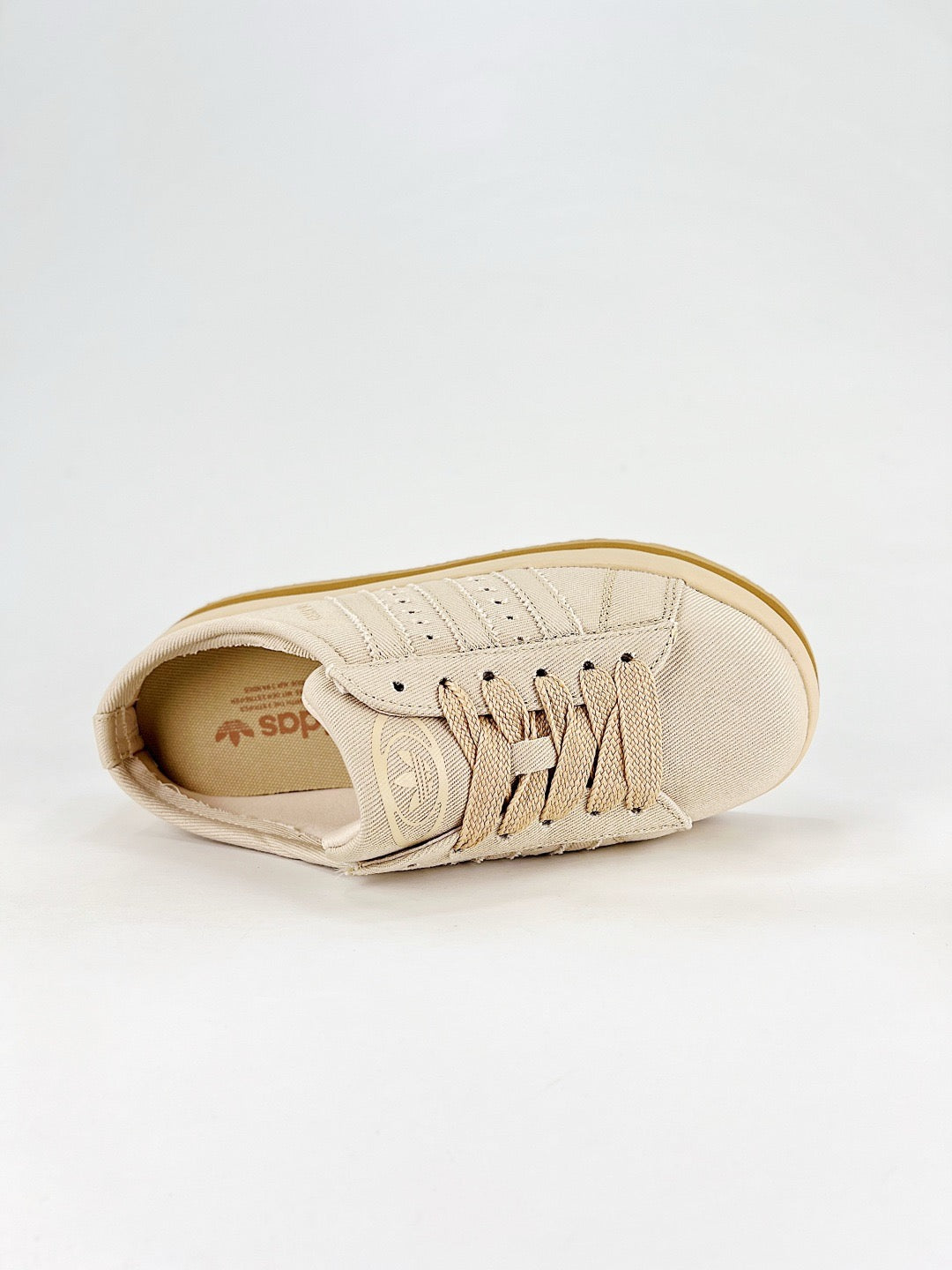 Adidas Campus Mule Sneakers Beige Denim Slip On Shoes Unisex