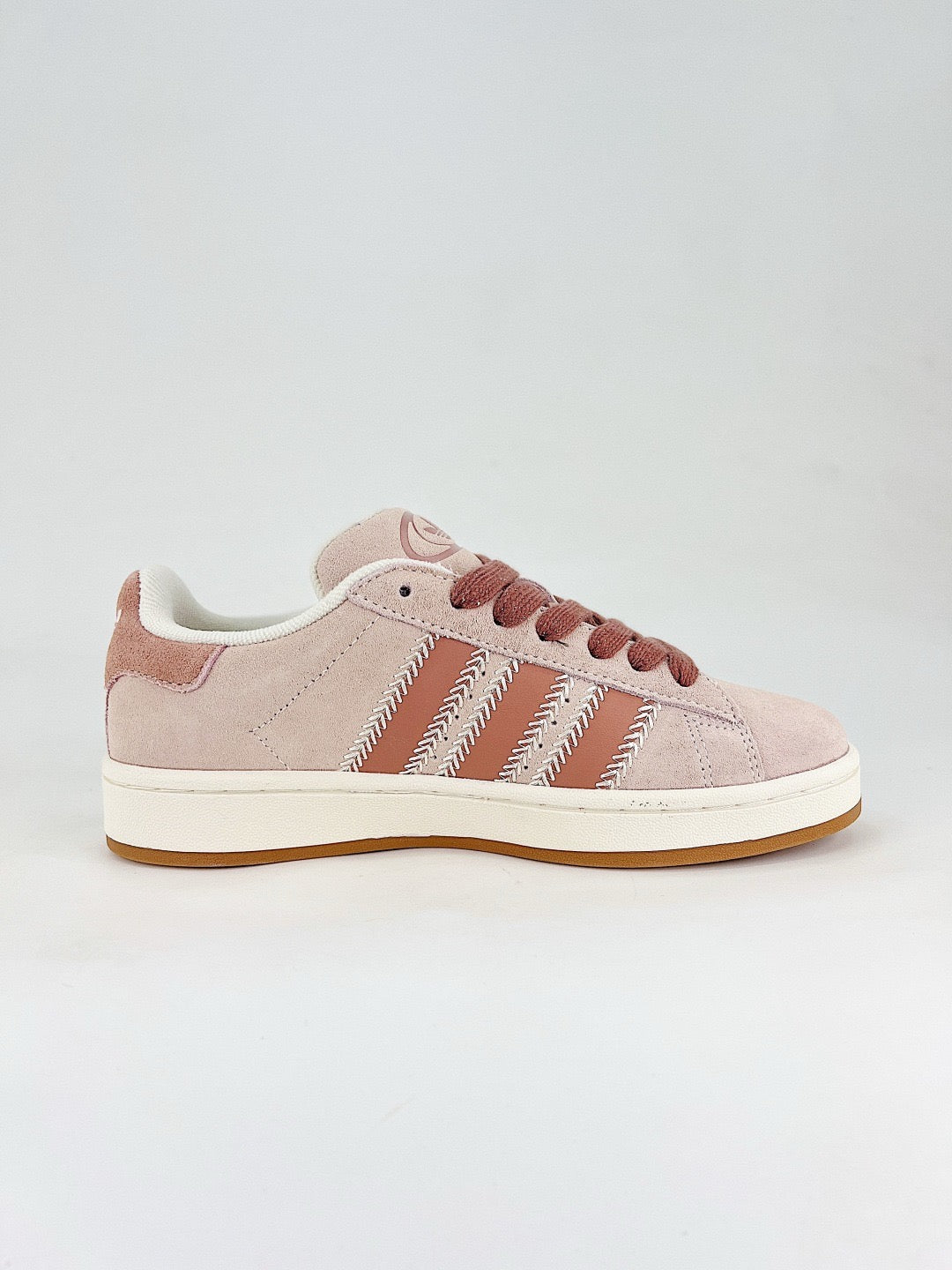 Adidas Campus 00s Unisex Suede Sneakers Light Pink Embroidery Stripes Gum Sole