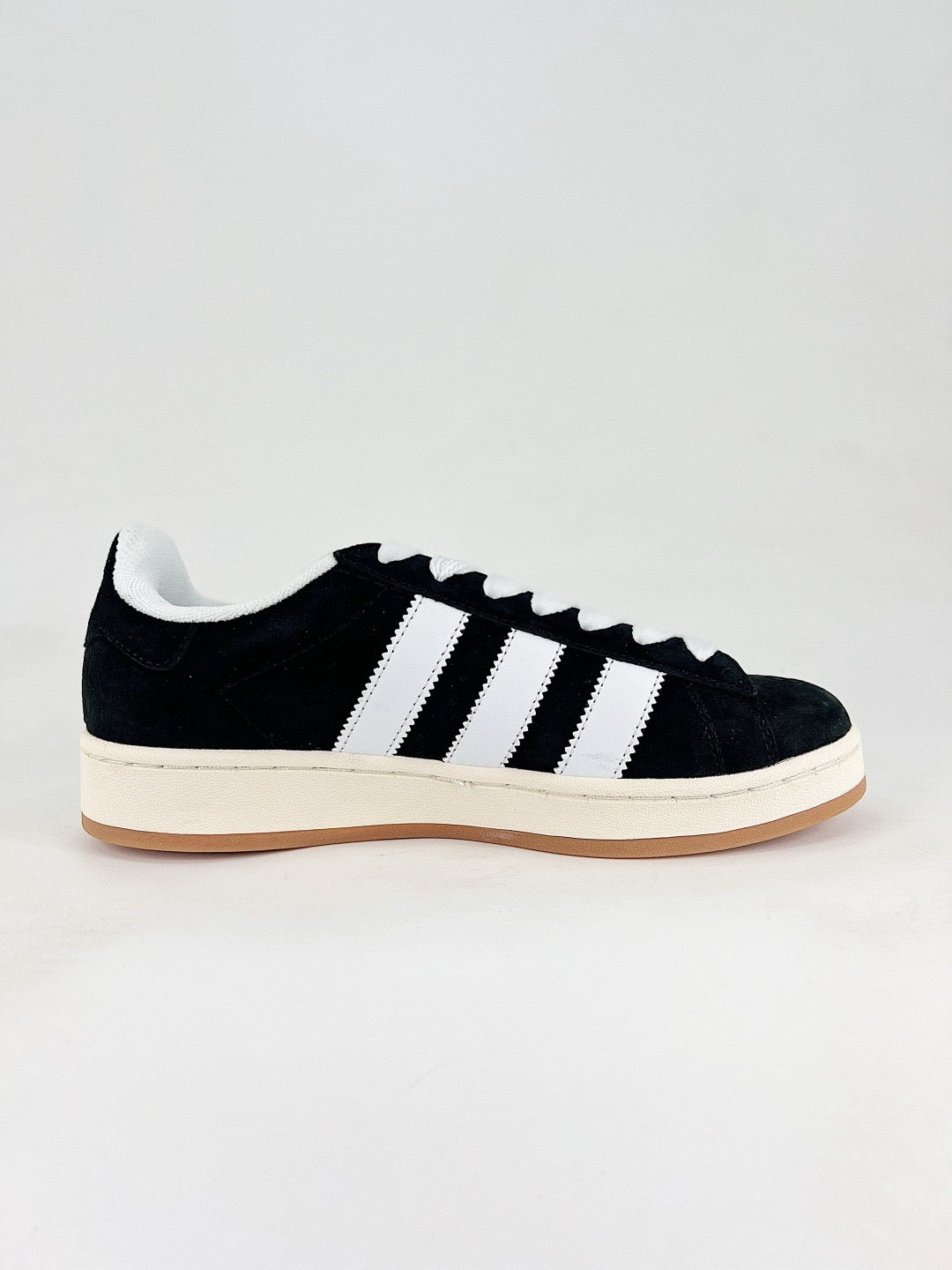 Adidas Campus 00s Unisex Suede Sneakers Black White Stripes Gum Sole