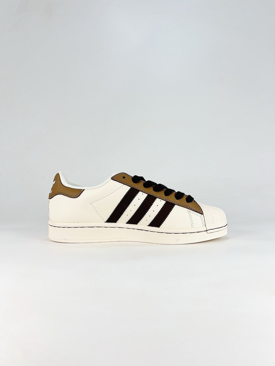 Adidas Superstar x Stussy Sneaker Cream White Brown Stripes Unisex