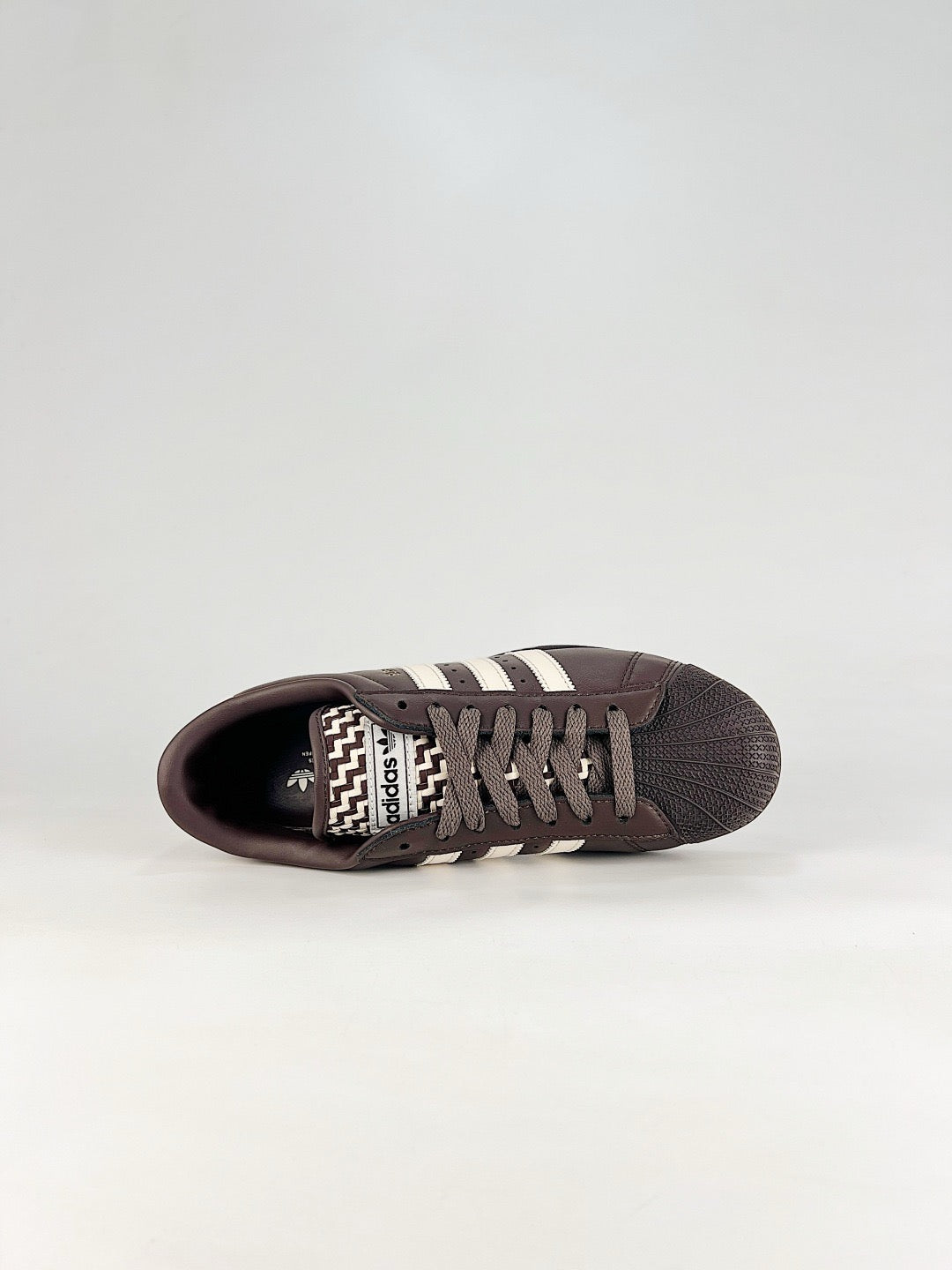Adidas Superstar Sneaker Dark Brown Off White Stripes Unisex