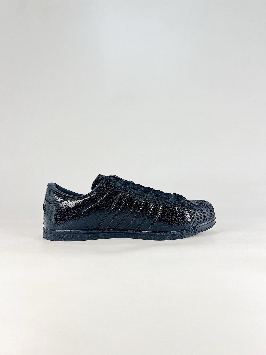 Adidas Superstar Sneaker Black Cracked Shiny Shell Toe Unisex