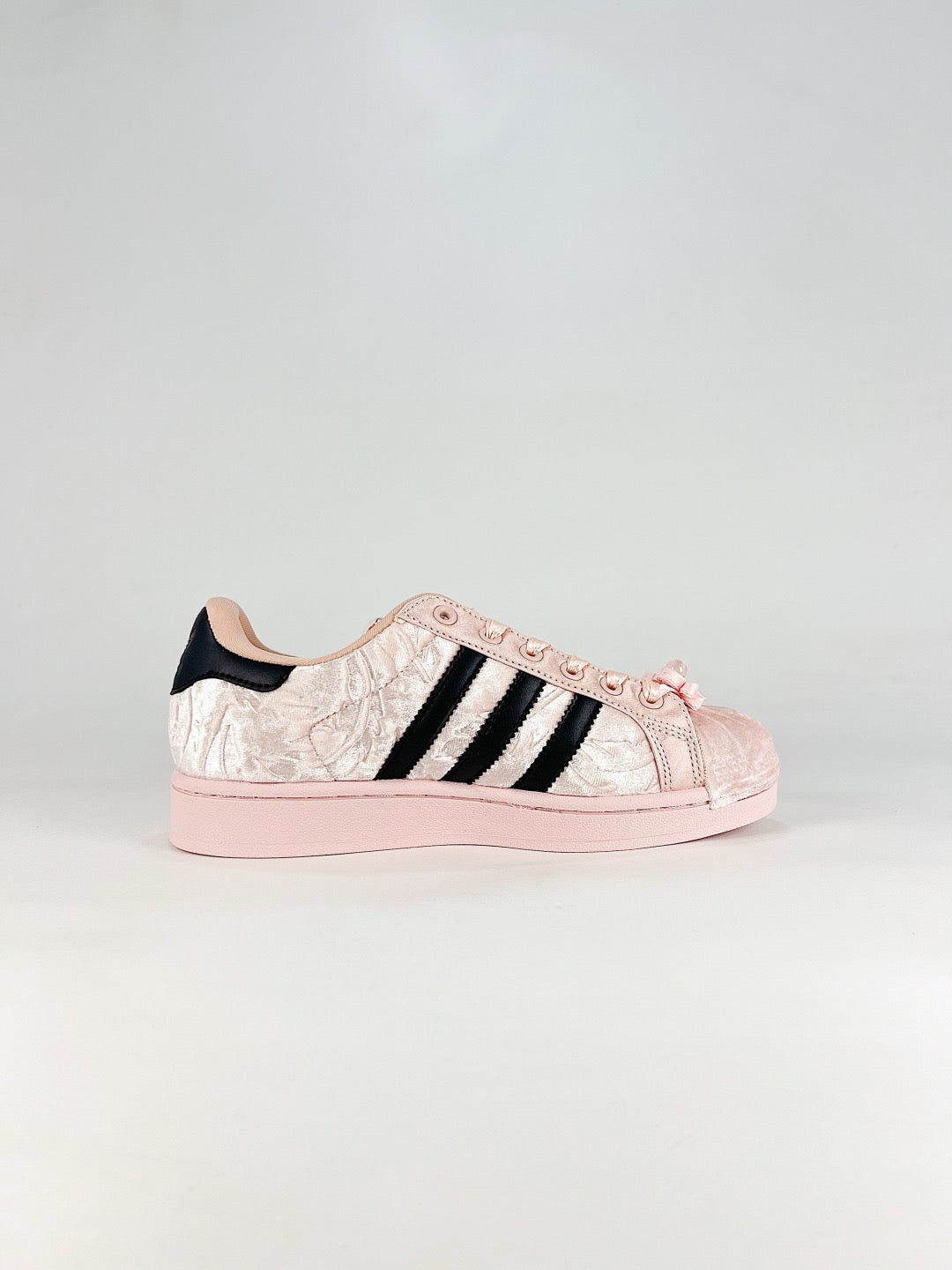 Adidas Superstar Pink Velvet Embossed Sneakers Unisex