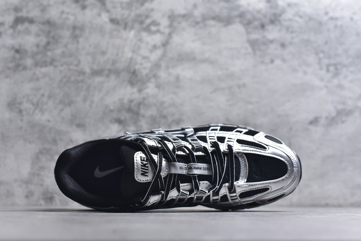 Nike P-6000 Sneakers Retro Metallic Silver Casual Running Shoes Unisex Metallic Silver / Black