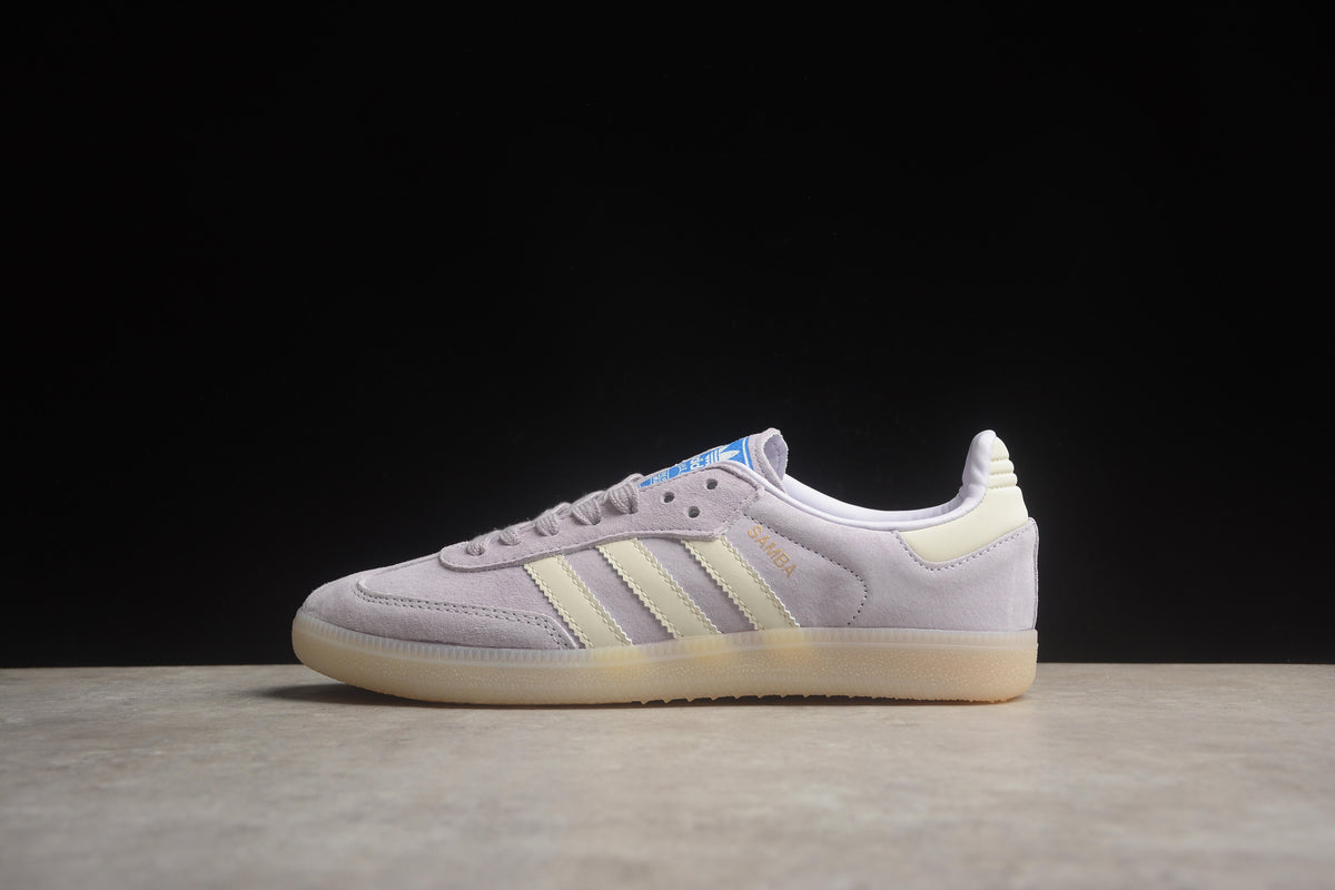 adidas Samba OG Low Top Sneakers Leather Suede Retro Gum Sole Casual Shoes Unisex Light Lavender Suede