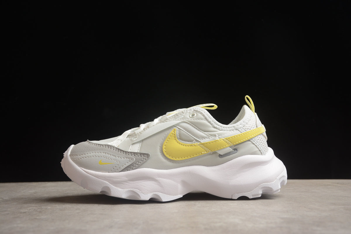 Nike TC 7900 PRM Unisex Shoes Sail Oxygen Purple Chunky Sneakers Off White / Bright Yellow
