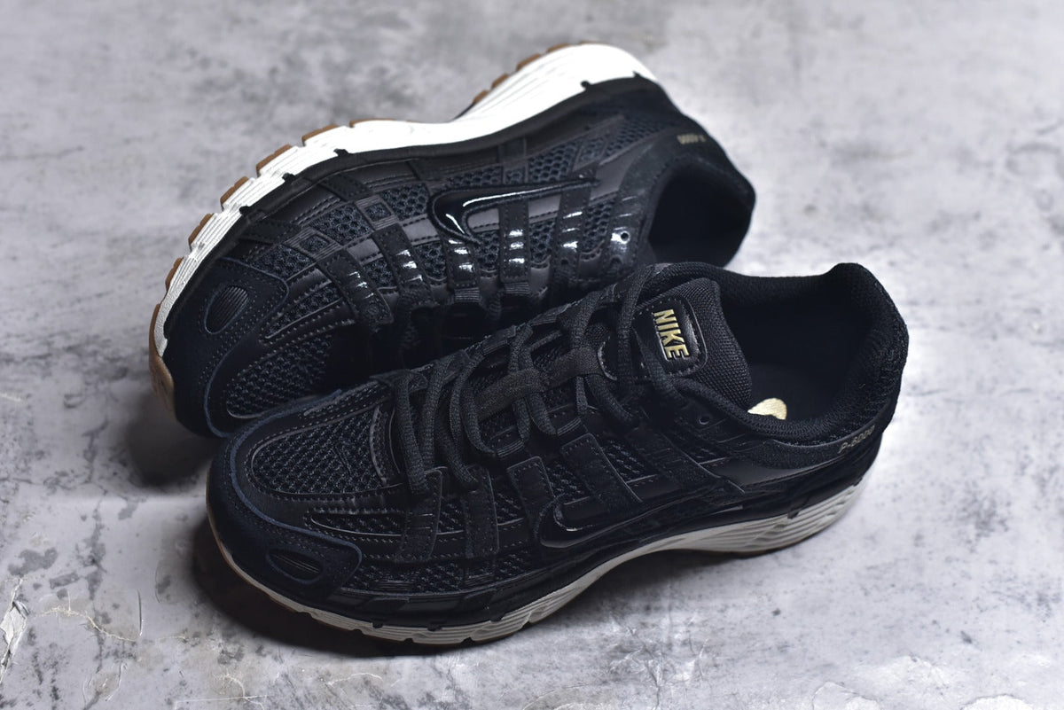 Nike P-6000 Sneakers Retro Metallic Silver Casual Running Shoes Unisex Black Gold