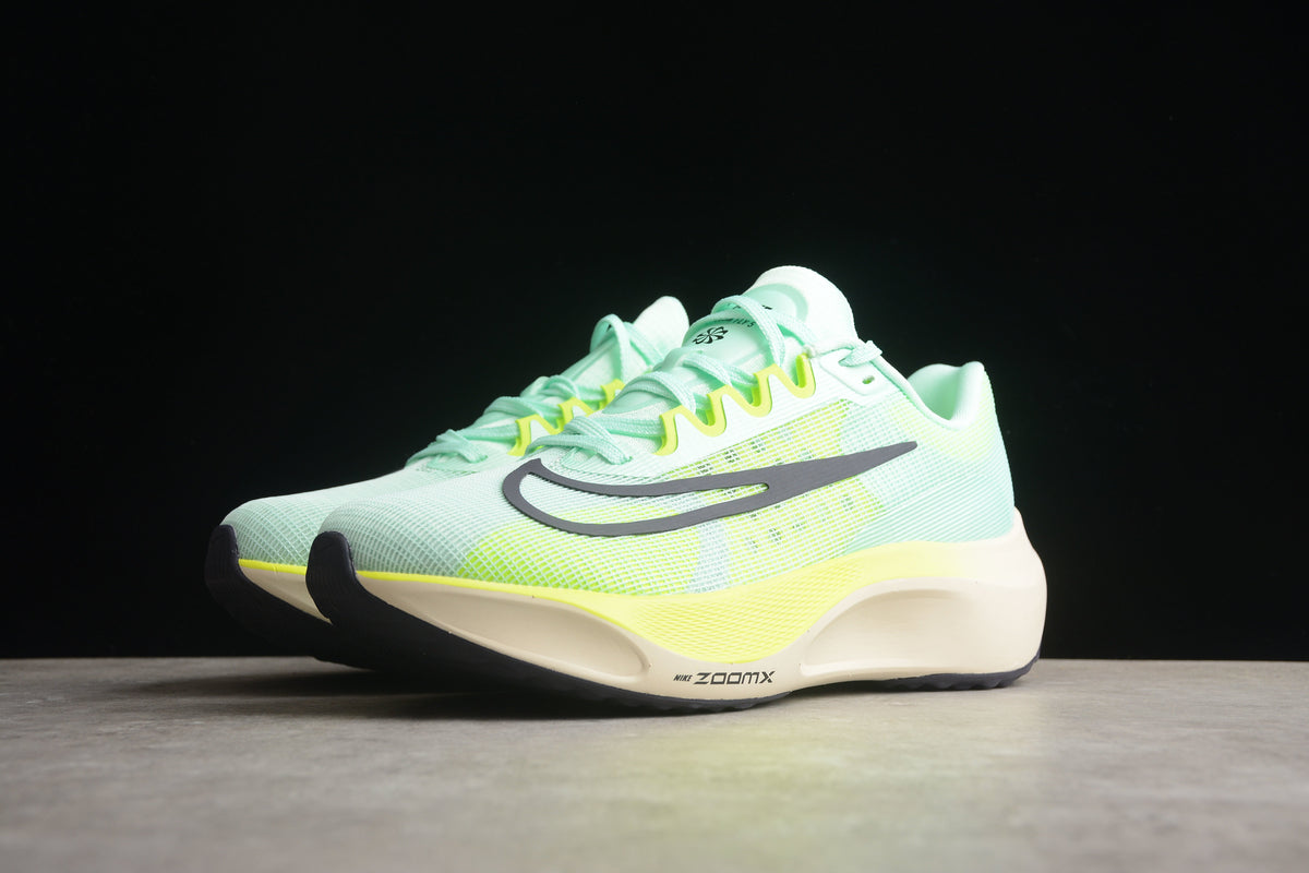 Nike Zoom Fly 5 Running  Lightweight Racing Athletic Unisex Mint Green / Pale Yellow