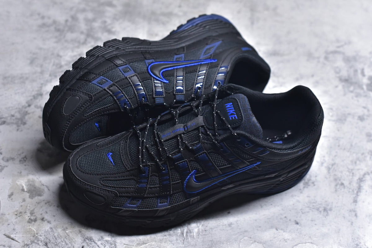 Nike P-6000 Sneakers Retro Metallic Silver Casual Running Shoes Unisex Black Blue