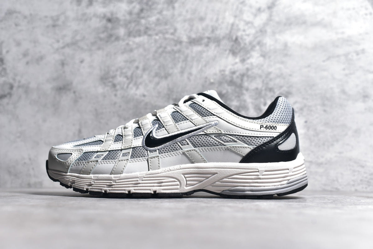 Nike P-6000 Sneakers Retro Metallic Silver Casual Running Shoes Unisex White Grey Black