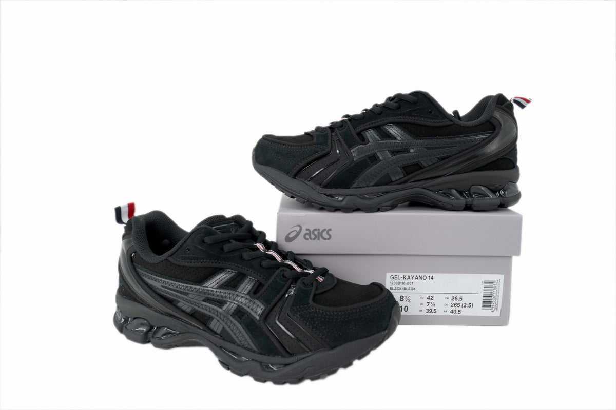 ASICS GEL-KAYANO 14 Unisex Retro Running Shoes Black Black