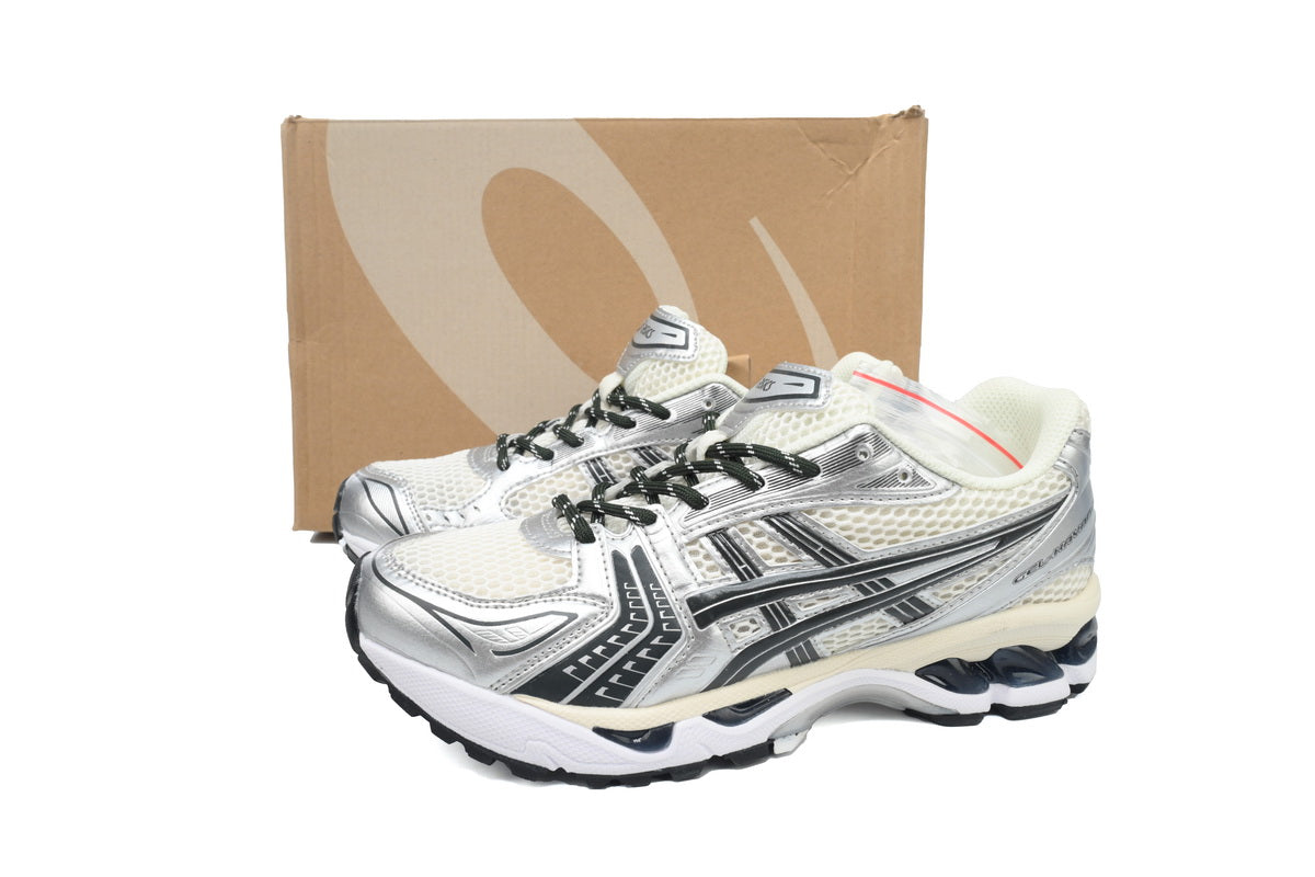 ASICS GEL-KAYANO 14 Unisex Retro Running Shoes Silver White Black