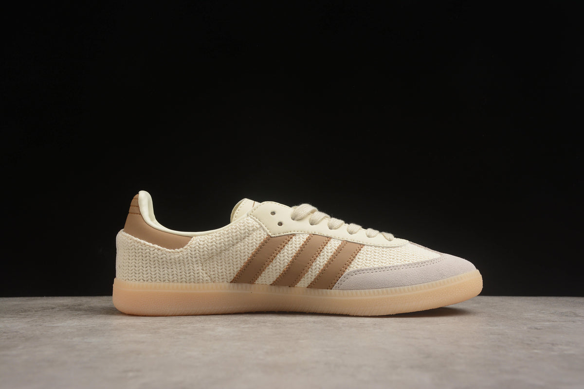 adidas Samba OG Unisex Retro Sneakers Cream White/Cardboard/Crystal Sand