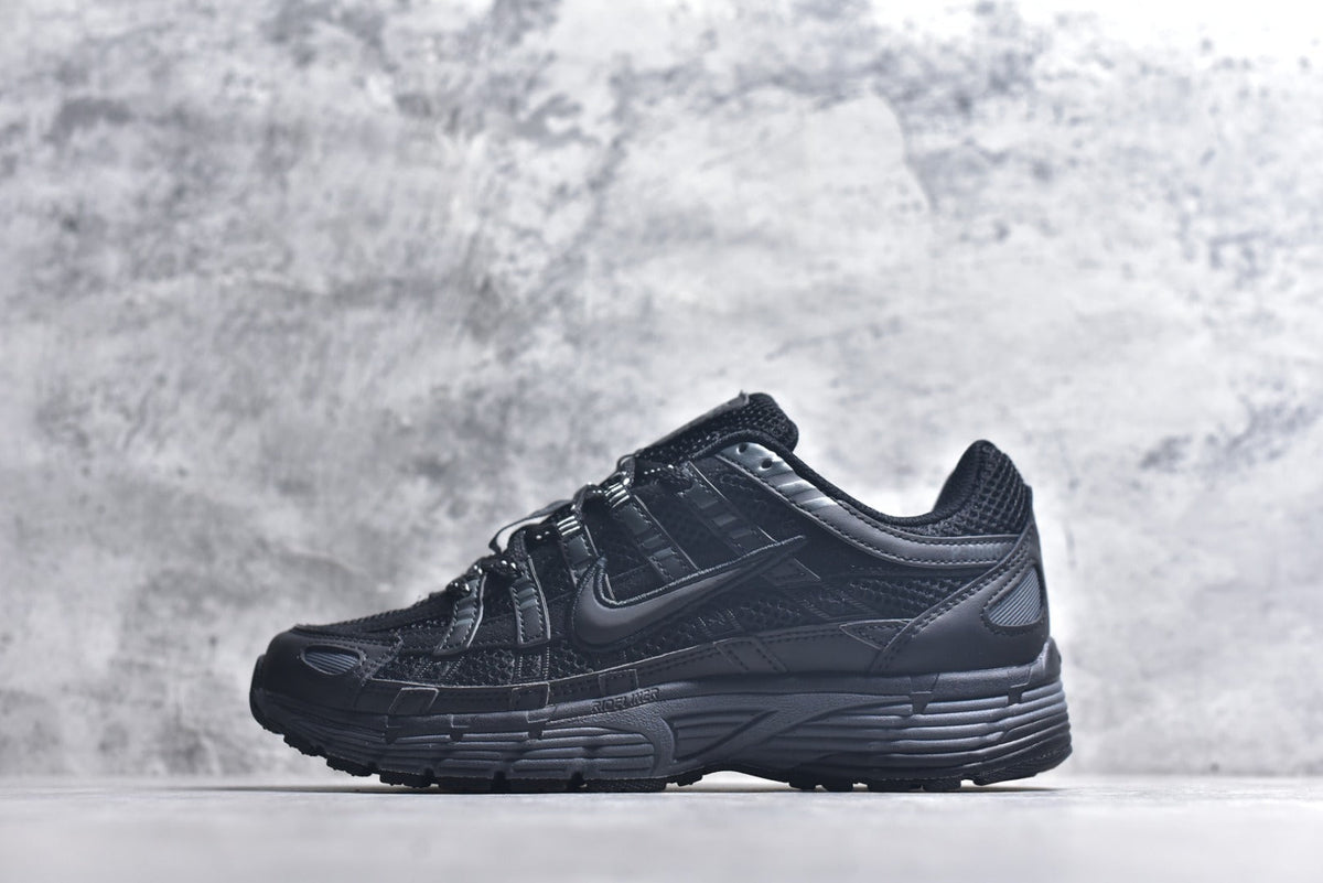Nike P-6000 Sneakers Retro Metallic Silver Casual Running Shoes Unisex Triple Black