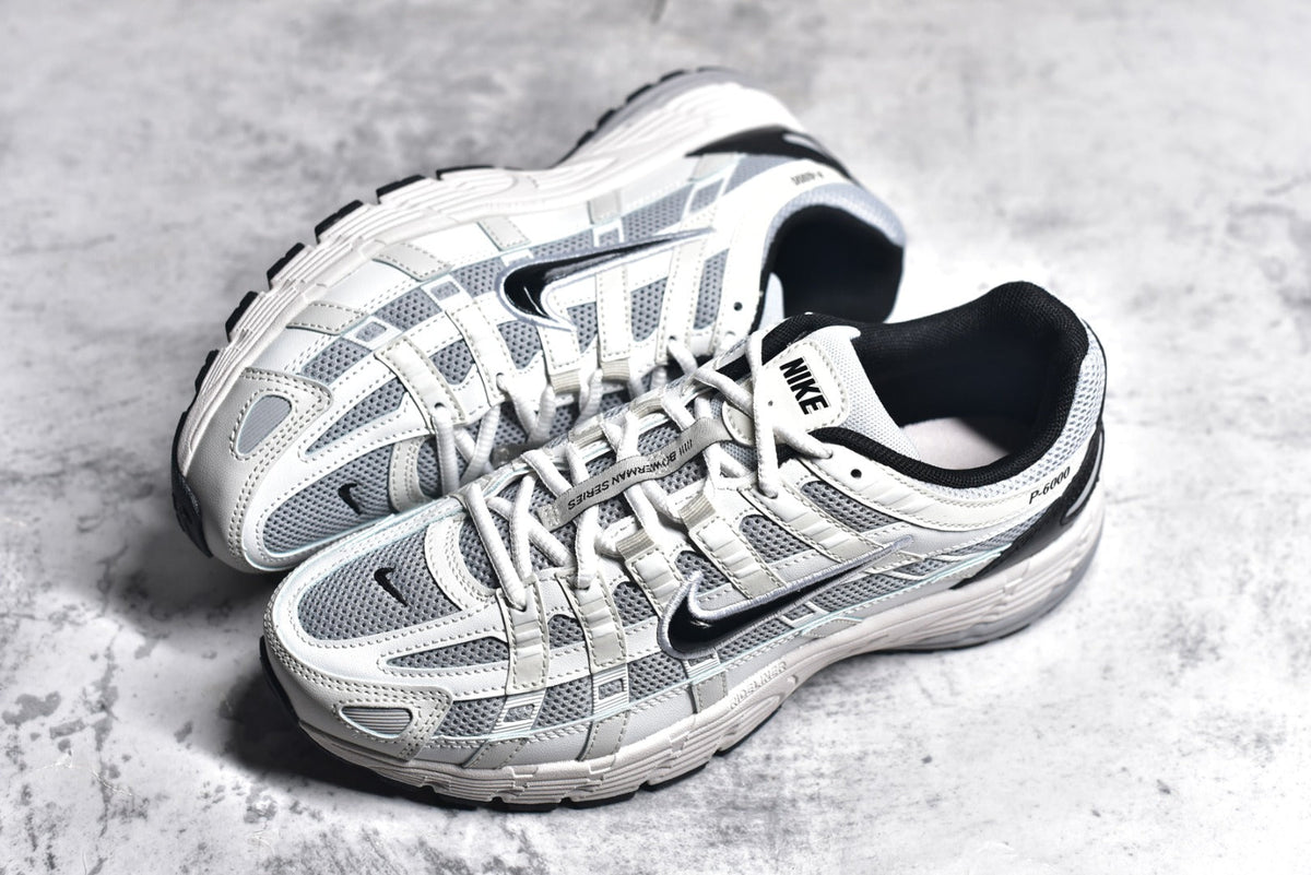 Nike P-6000 Sneakers Retro Metallic Silver Casual Running Shoes Unisex White Grey Black