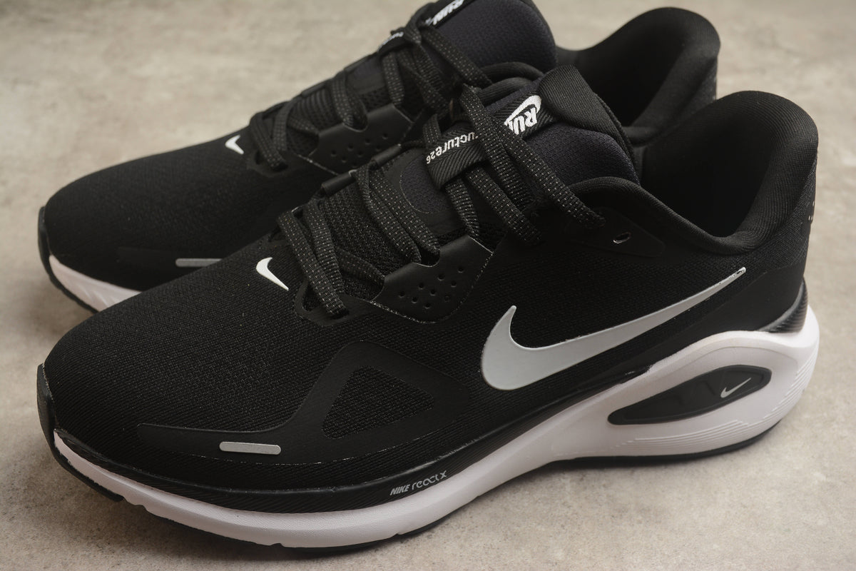 Nike Air Zoom Structure 26 Chunky Sneakers Sport Running Shoes Black / White