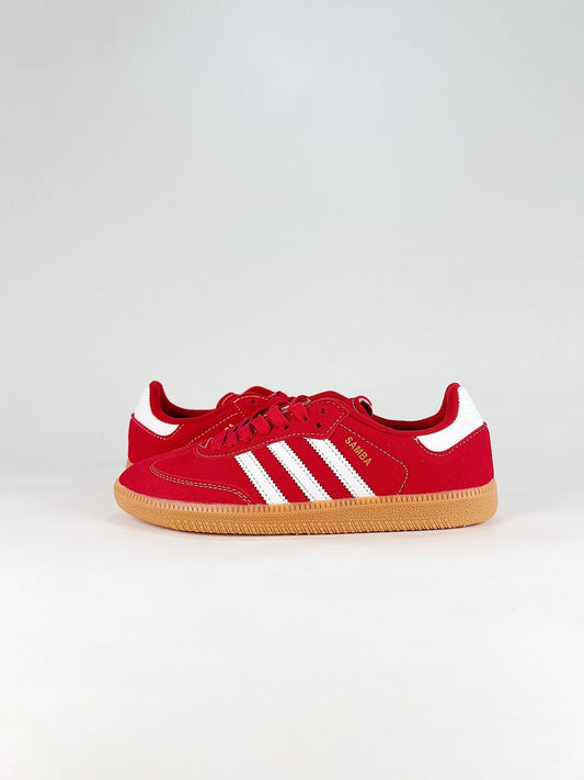 Adidas Samba Classic  Leather Sneakers Vintage Streetwear Shoes Red suede solid color