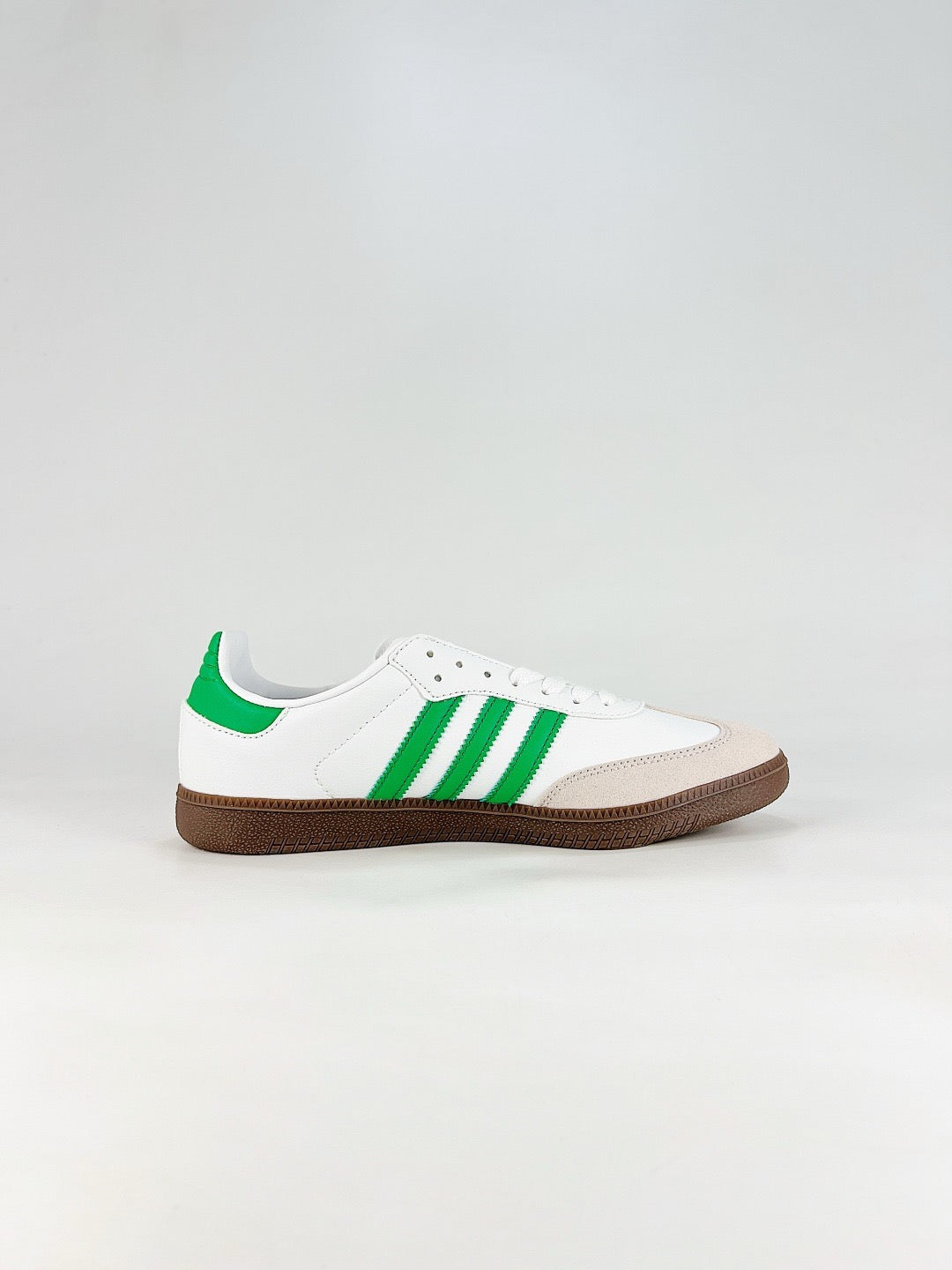 Adidas Samba Classic  Leather Sneakers Vintage Streetwear Shoes White and green color block