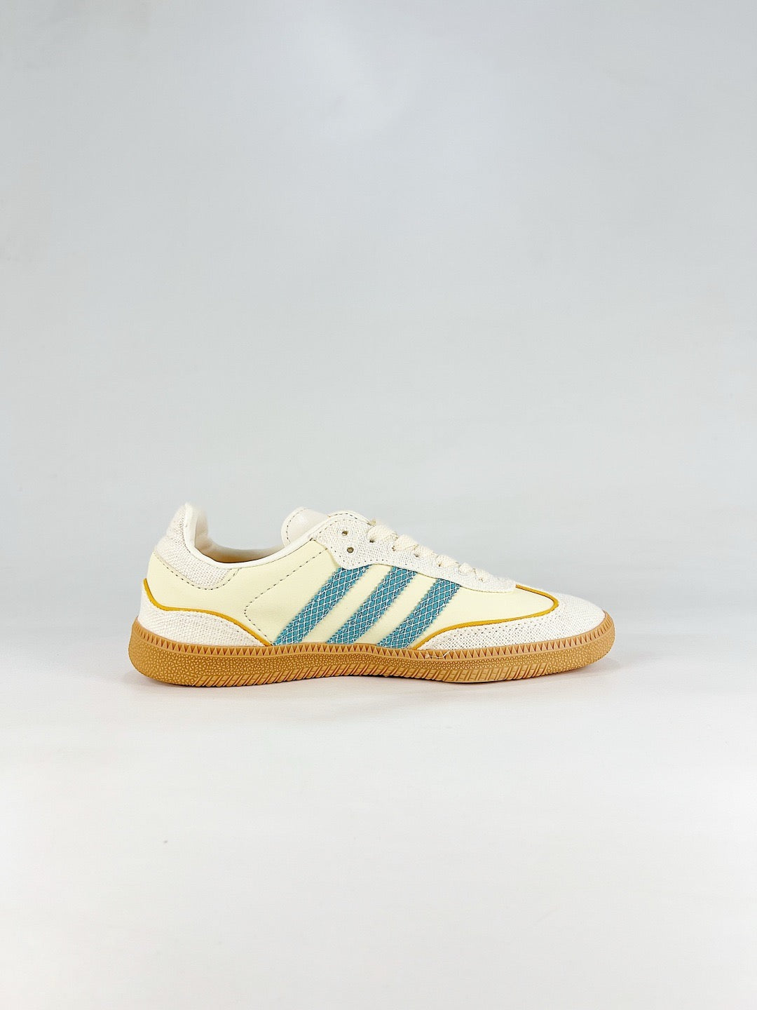 Adidas Samba Sneakers Men Women Cream White Woven Stripe Casual Shoes