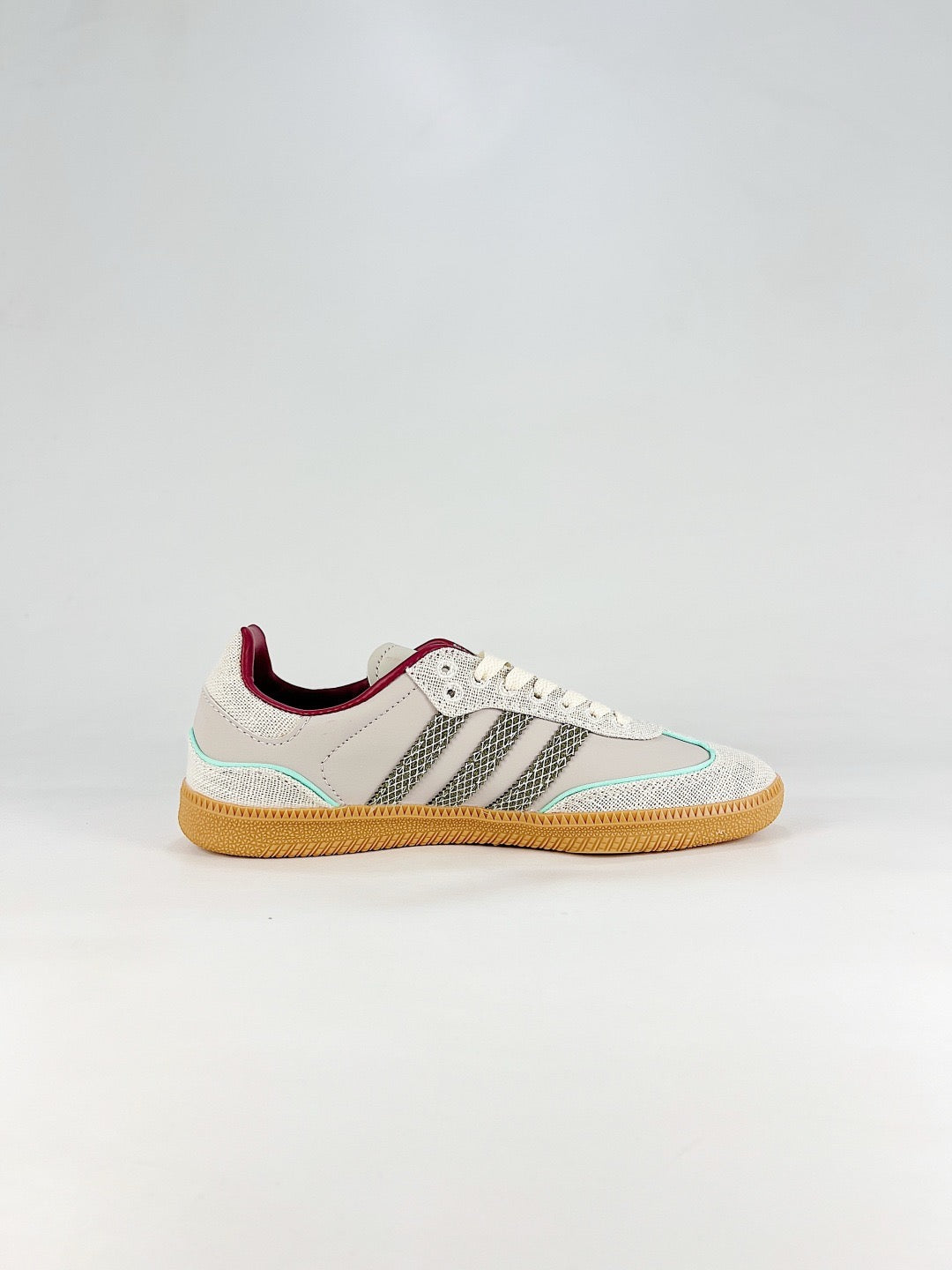 Adidas Samba Light Grey Burgundy Lining Sneakers Vintage Low Top Trainers Unisex