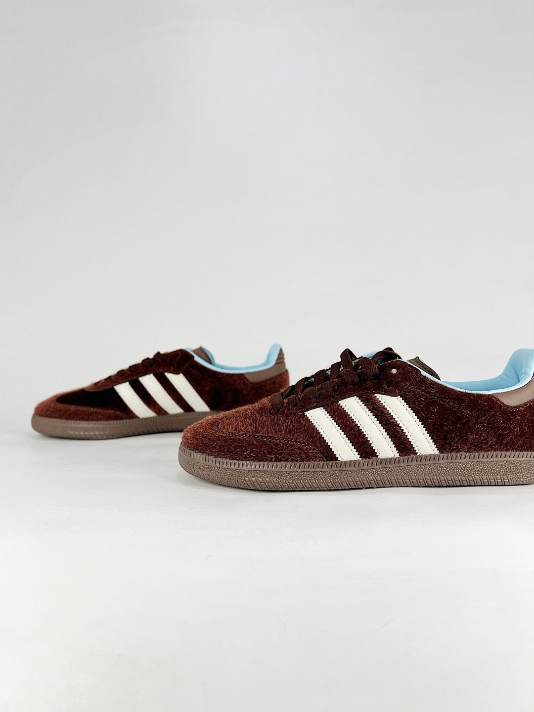 adidas Samba OG Brown Pony Hair Sneakers, Retro Unisex Casual Shoes