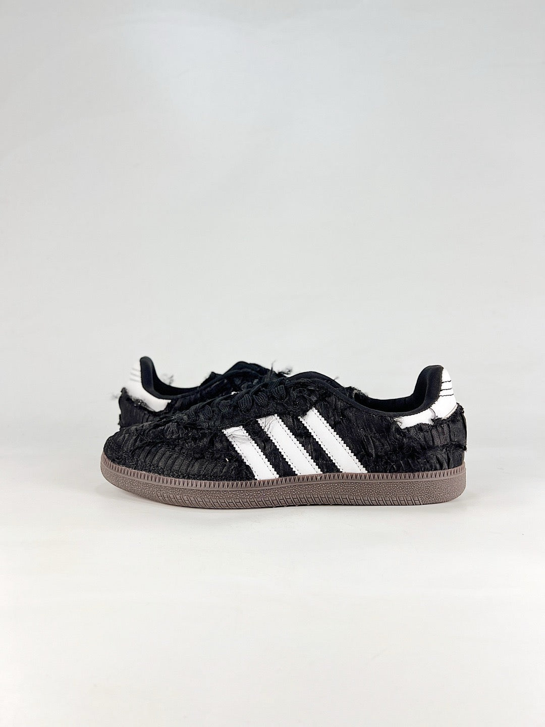 adidas Samba OG Black Frayed Fabric Sneakers, Unisex Retro Casual Shoes