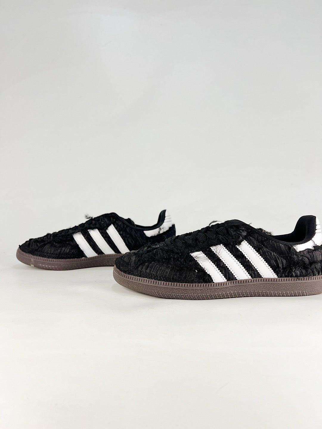adidas Samba OG Black Frayed Fabric Sneakers, Unisex Retro Casual Shoes