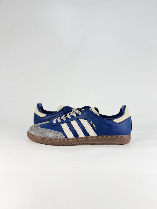 adidas Samba OG Blue Grey Toe Sneakers, Unisex Retro Casual Shoes