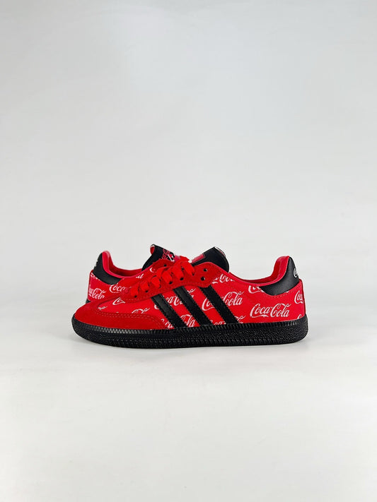 adidas Samba OG Coca-Cola Red Print Sneakers, Unisex Retro Casual Shoes