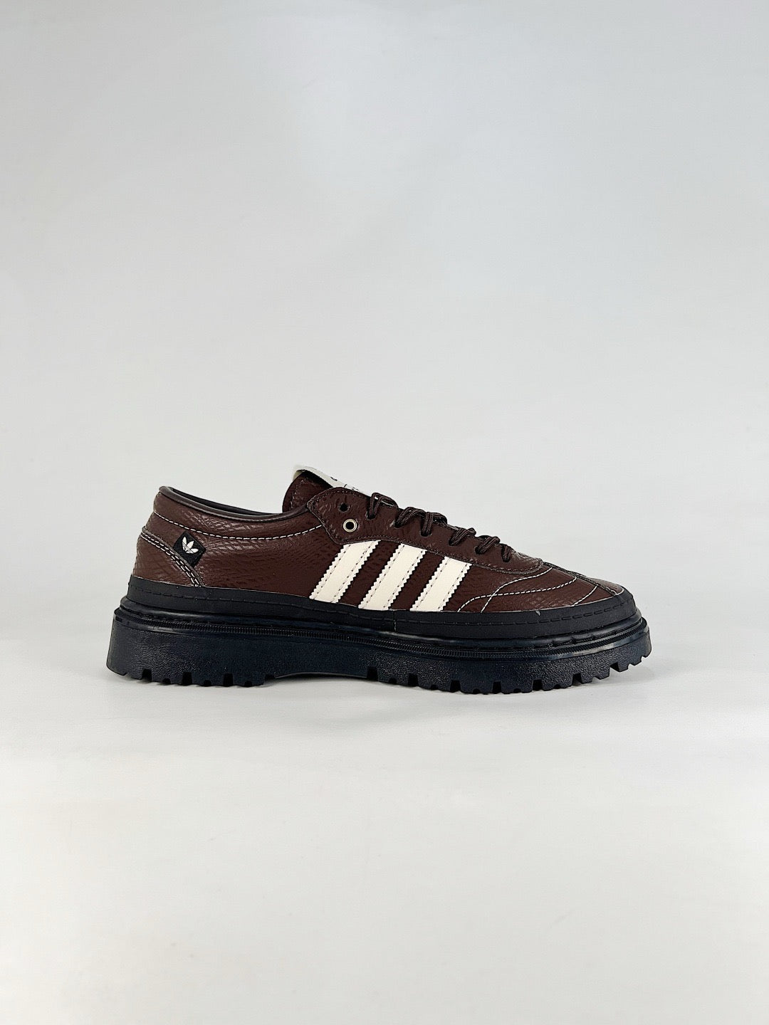 adidas Samba Platform Brown Croc Sneakers, Unisex Retro Casual Shoes
