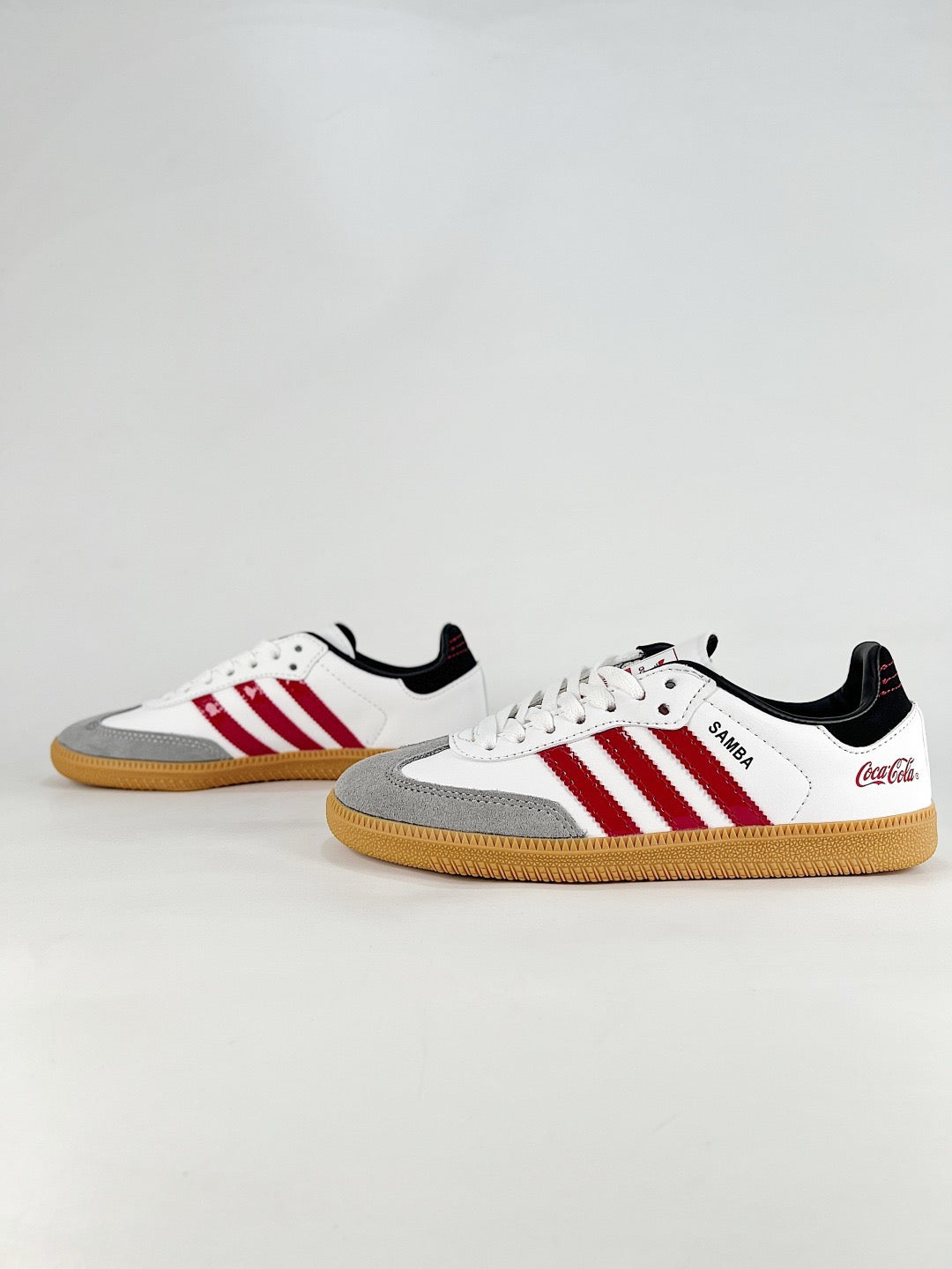 adidas Samba OG x Coca-Cola White Red Sneakers, Unisex Retro Casual Shoes