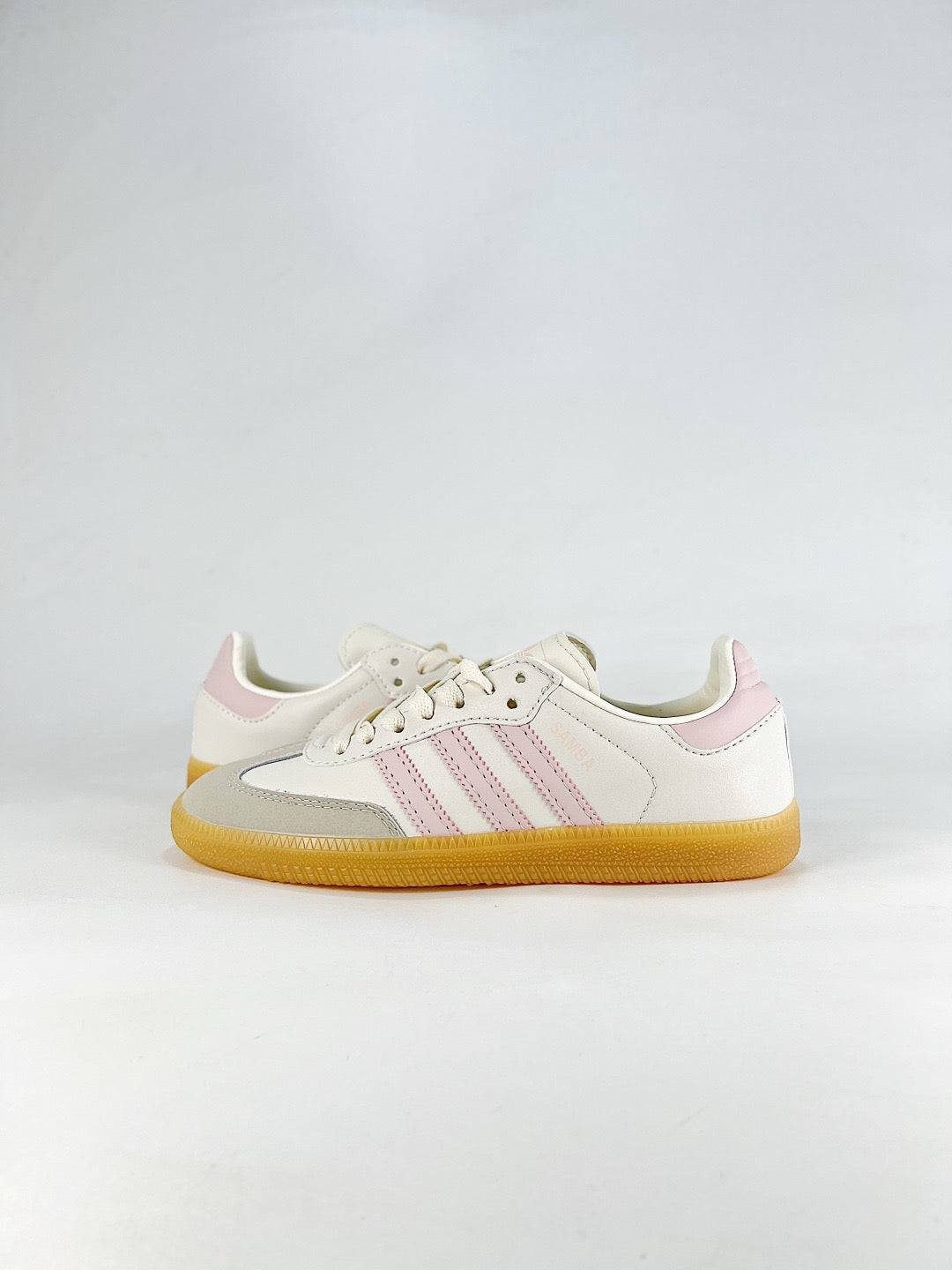 adidas Samba OG Cream Light Pink Sneakers, Unisex Retro Casual Shoes