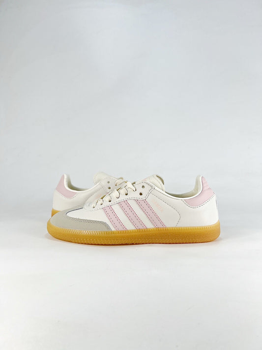 adidas Samba OG Cream Light Pink Sneakers, Unisex Retro Casual Shoes