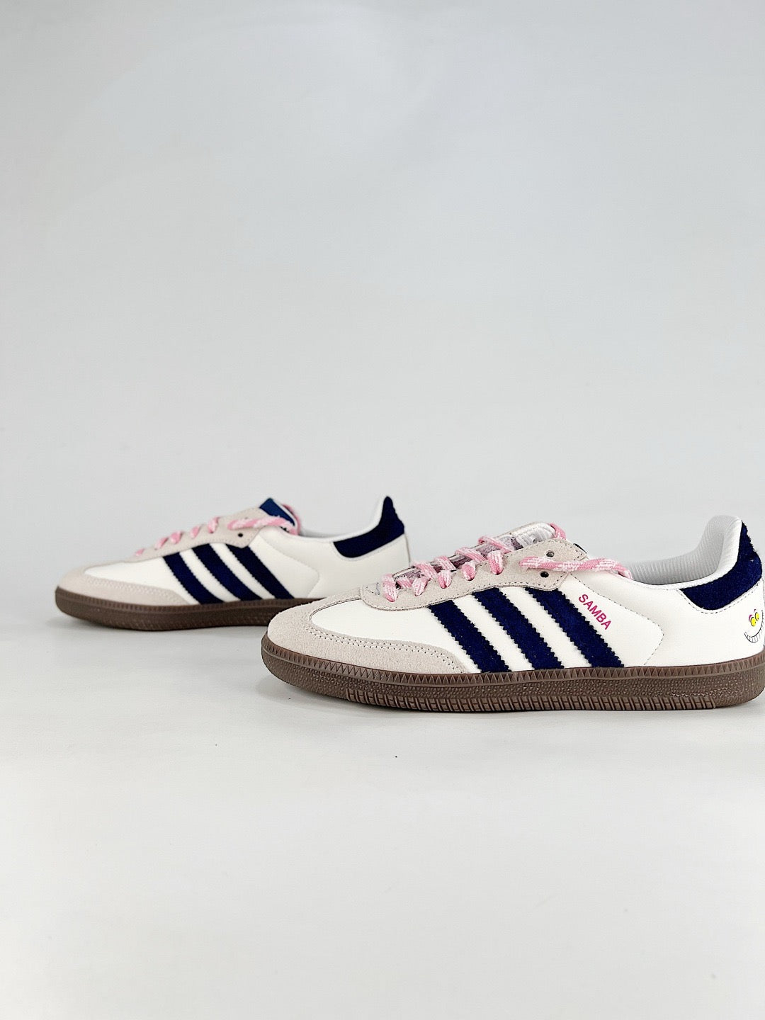 adidas Samba OG Off White Navy Sneakers, Unisex Retro Casual Shoes（副本）（副本）
