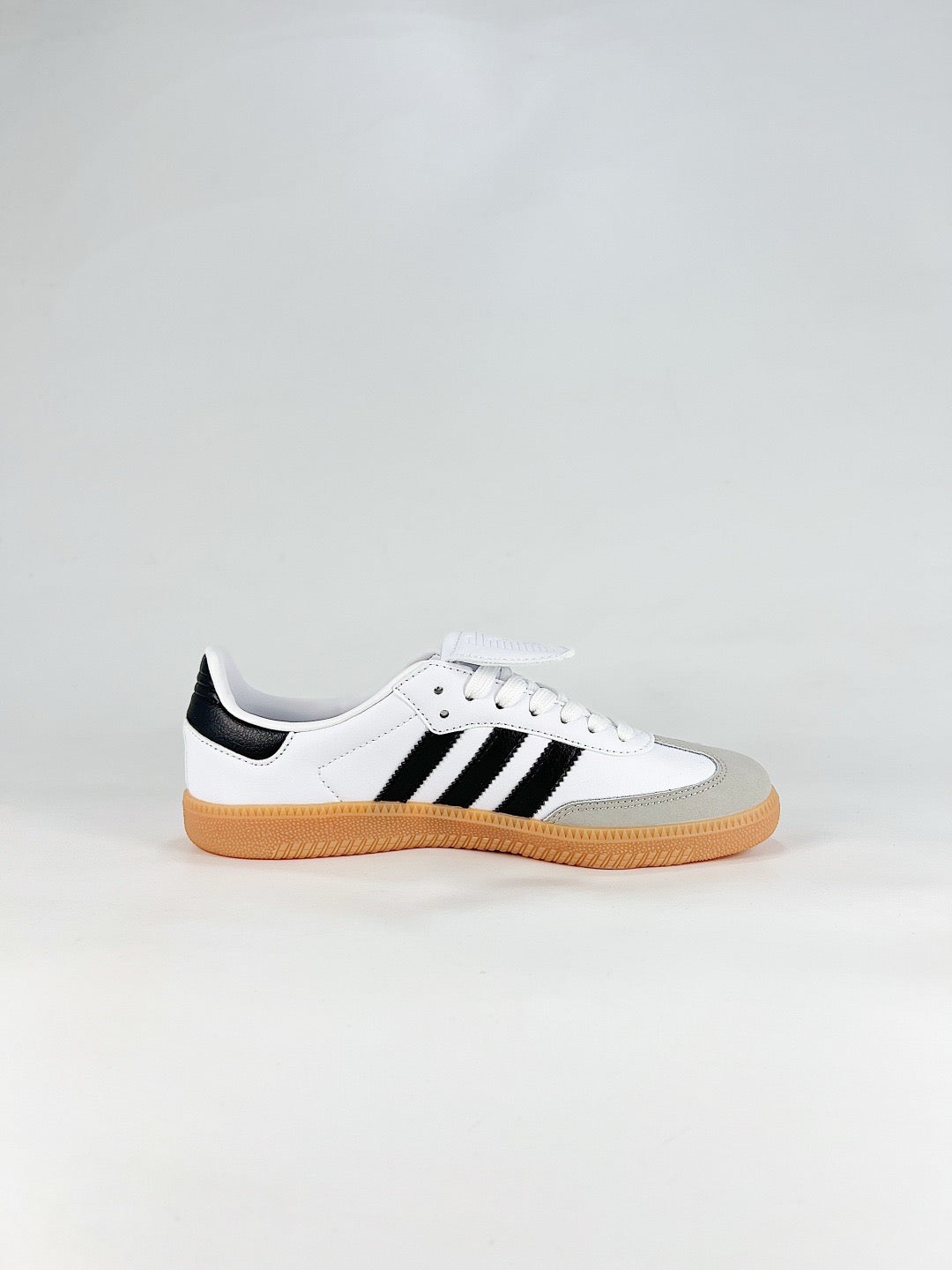 adidas Samba OG White Black Fold Tongue Sneakers, Unisex Retro Casual Shoes