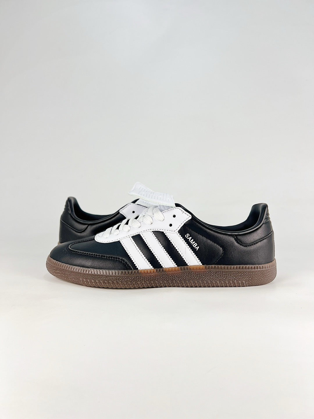 adidas Samba OG Black White Fold Tongue Sneakers, Unisex Retro Casual Shoes
