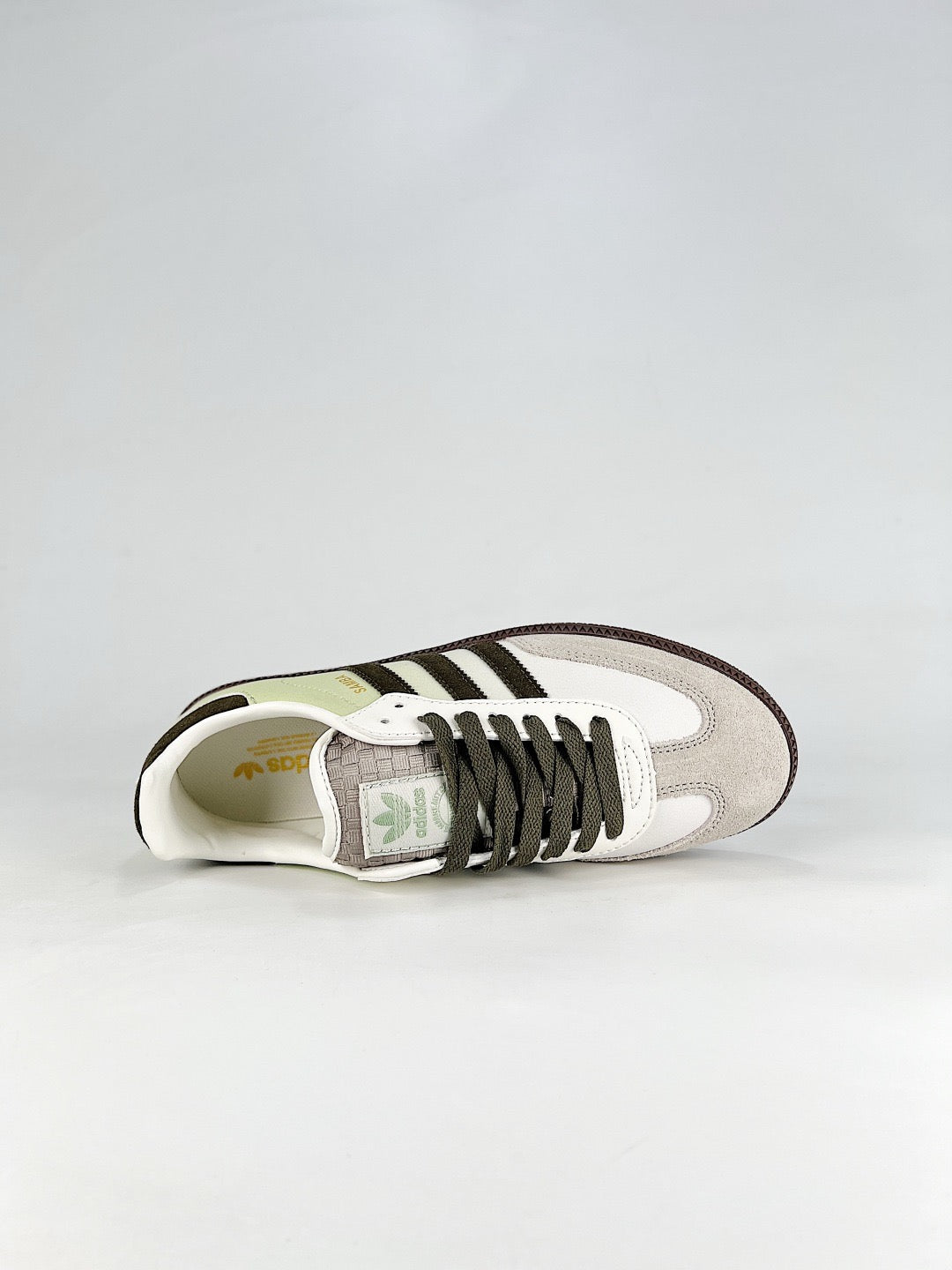 adidas Samba OG Cream Light Green Sneakers, Unisex Retro Casual Shoes