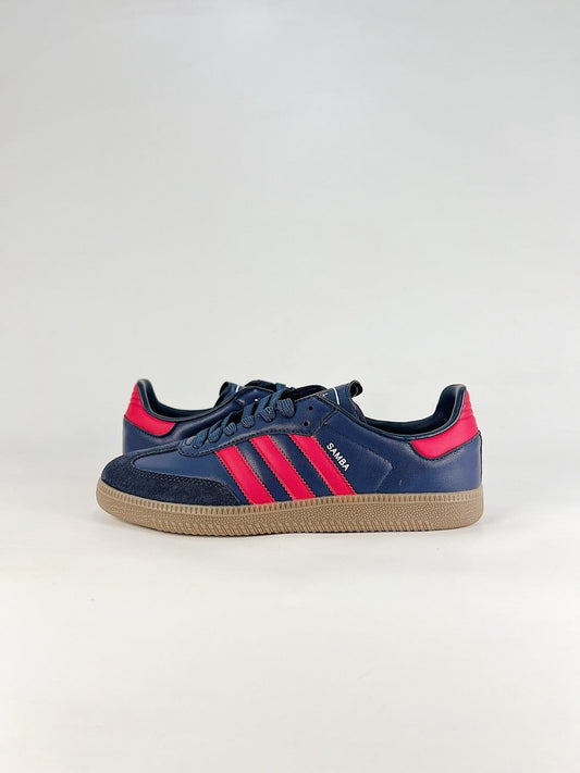 Adidas Samba Low Top Casual Sneakers Unisex Navy Blue Hot Pink