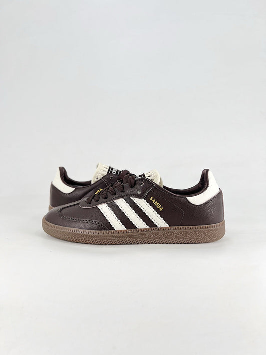 Adidas Samba Low Top Casual Sneakers Unisex Dark Brown Cream White