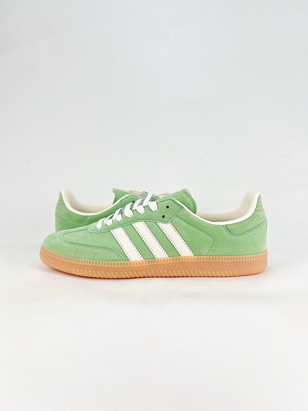 Adidas Samba Low Top Casual Sneakers Unisex Light Sage Green Cream White