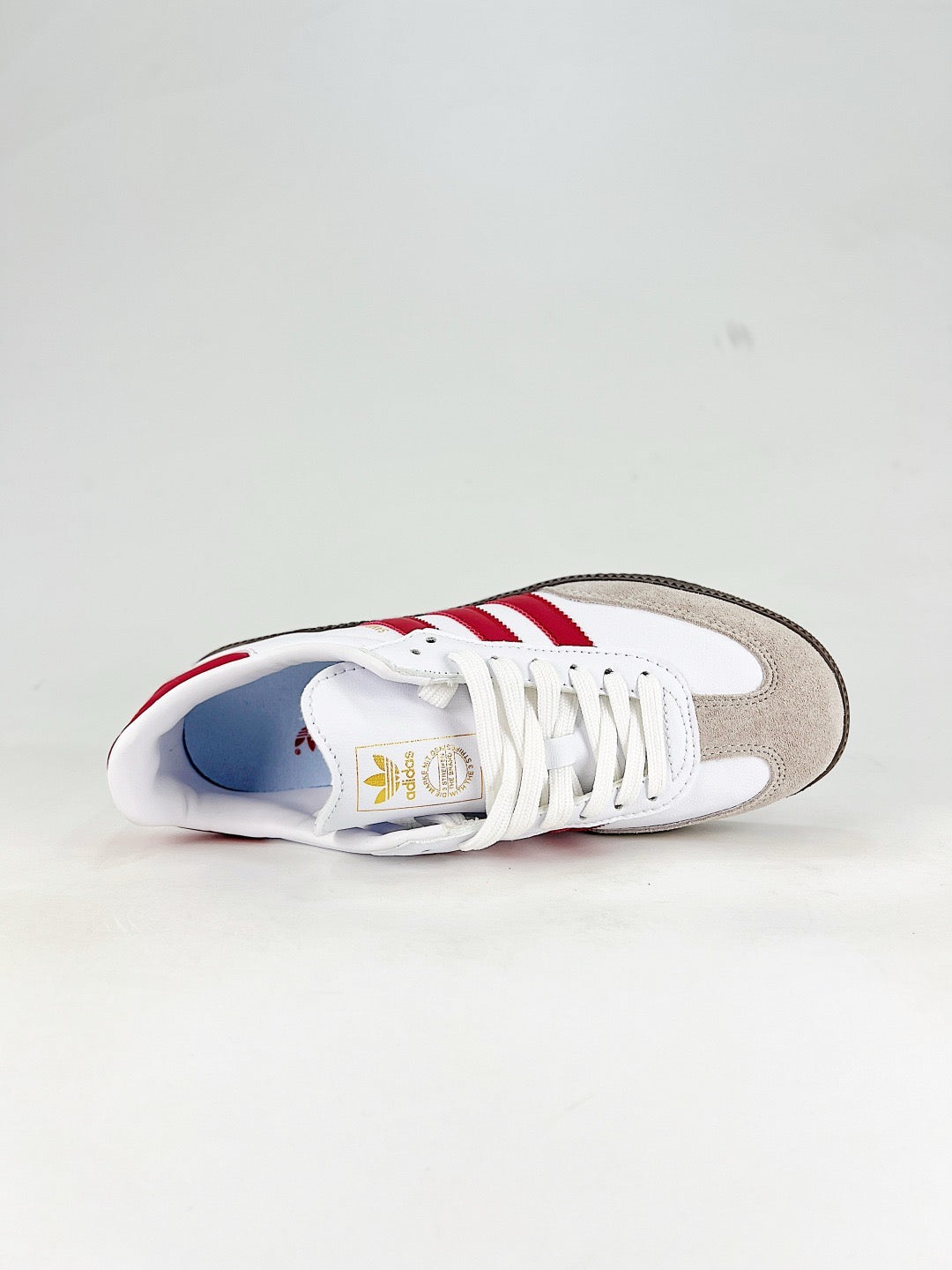 Adidas Samba Low Top Casual Sneakers Unisex White + Bright Red