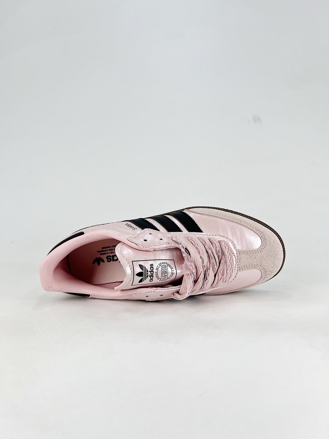 Adidas Samba Low Top Casual Sneakers Unisex Shiny Baby Pink + Black
