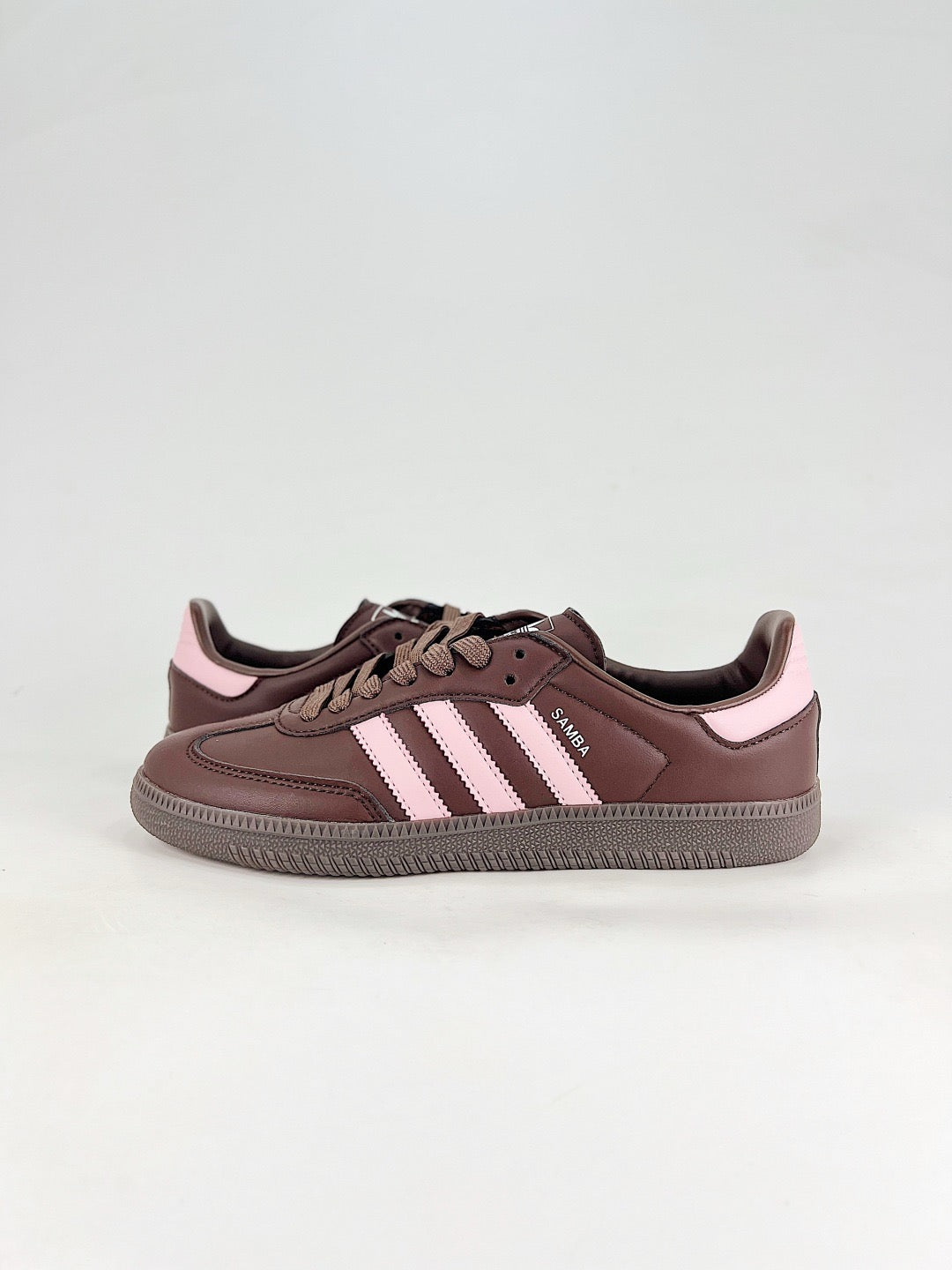 Adidas Samba Low Top Casual Sneakers Unisex Chocolate Brown + Soft Pink